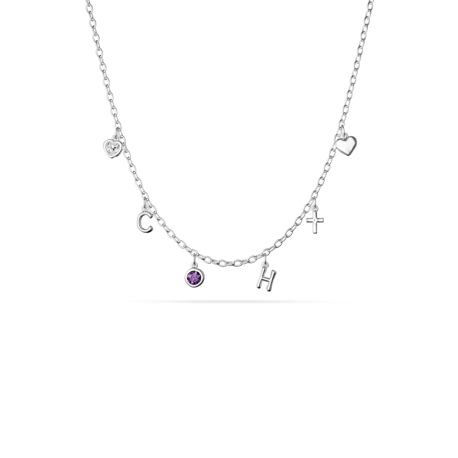Made Mine Fine Charm Necklace (Silver) - Image 7