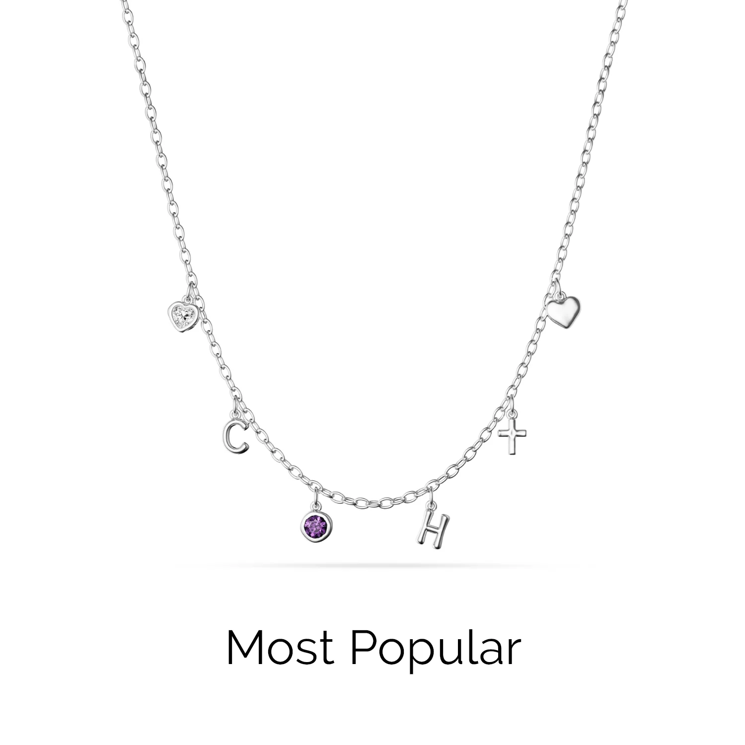 Made Mine Fine Charm Necklace (Silver) - Image 8