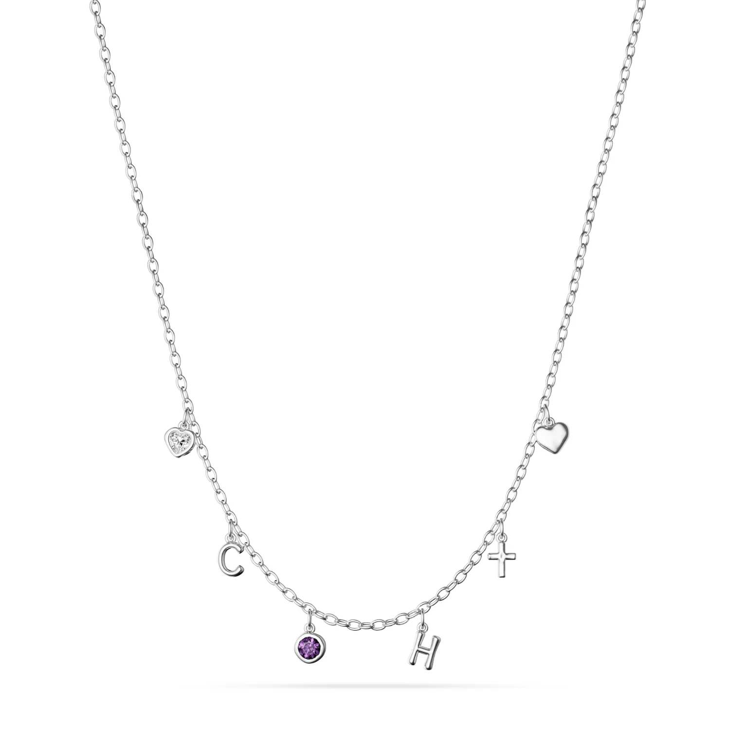 Made Mine Fine Charm Necklace (Silver) - Image 9