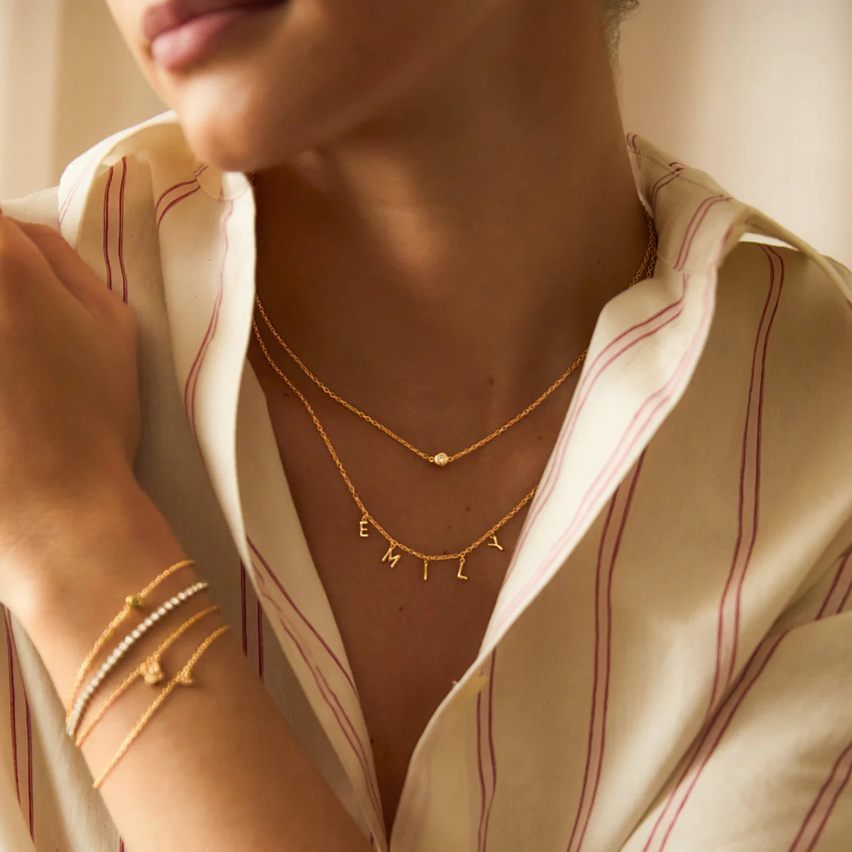 Made Mine Fine Name Necklace (Gold) - Image 5
