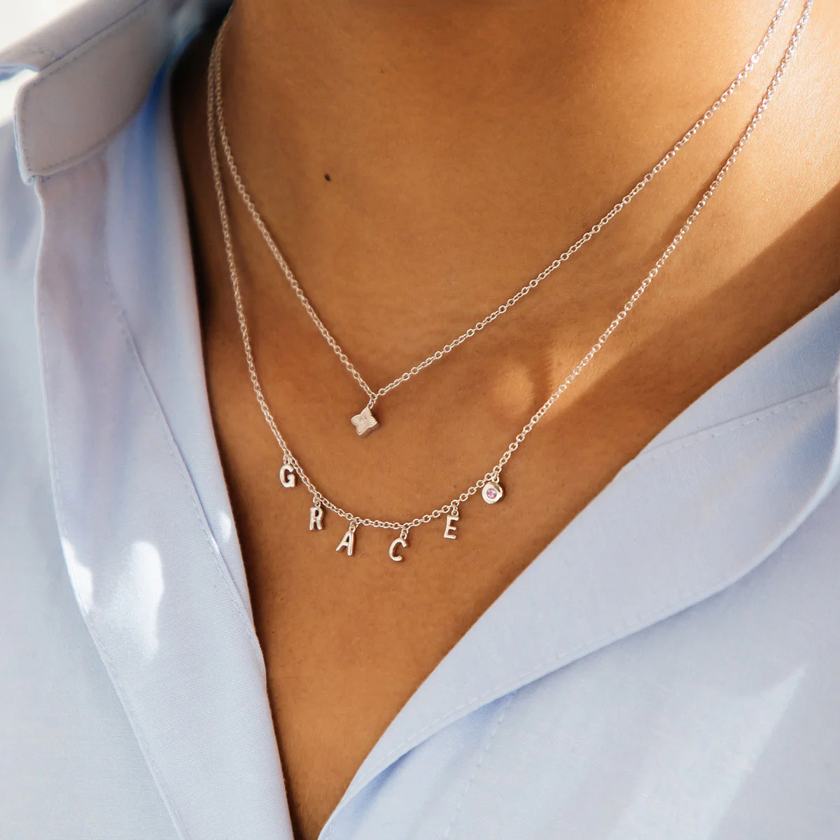 Made Mine Fine Name Necklace (Silver) - Image 3