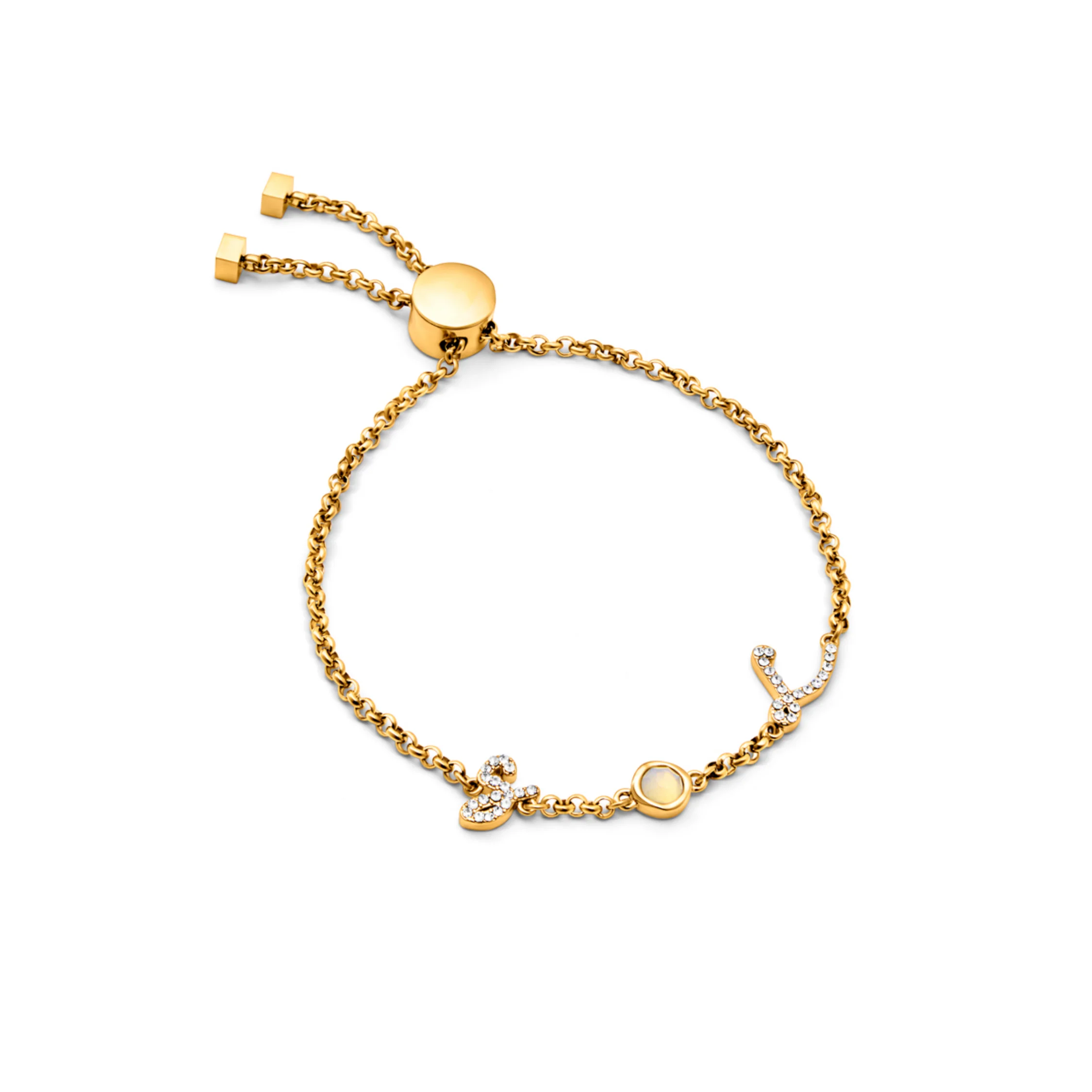 Made Mine Initials & Birthstone Bracelet (Gold) - Image 15