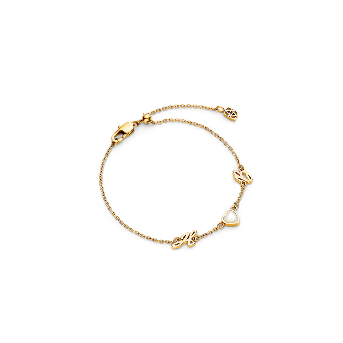 Made Mine Initials & Birthstone Bracelet (Gold) - Image 17