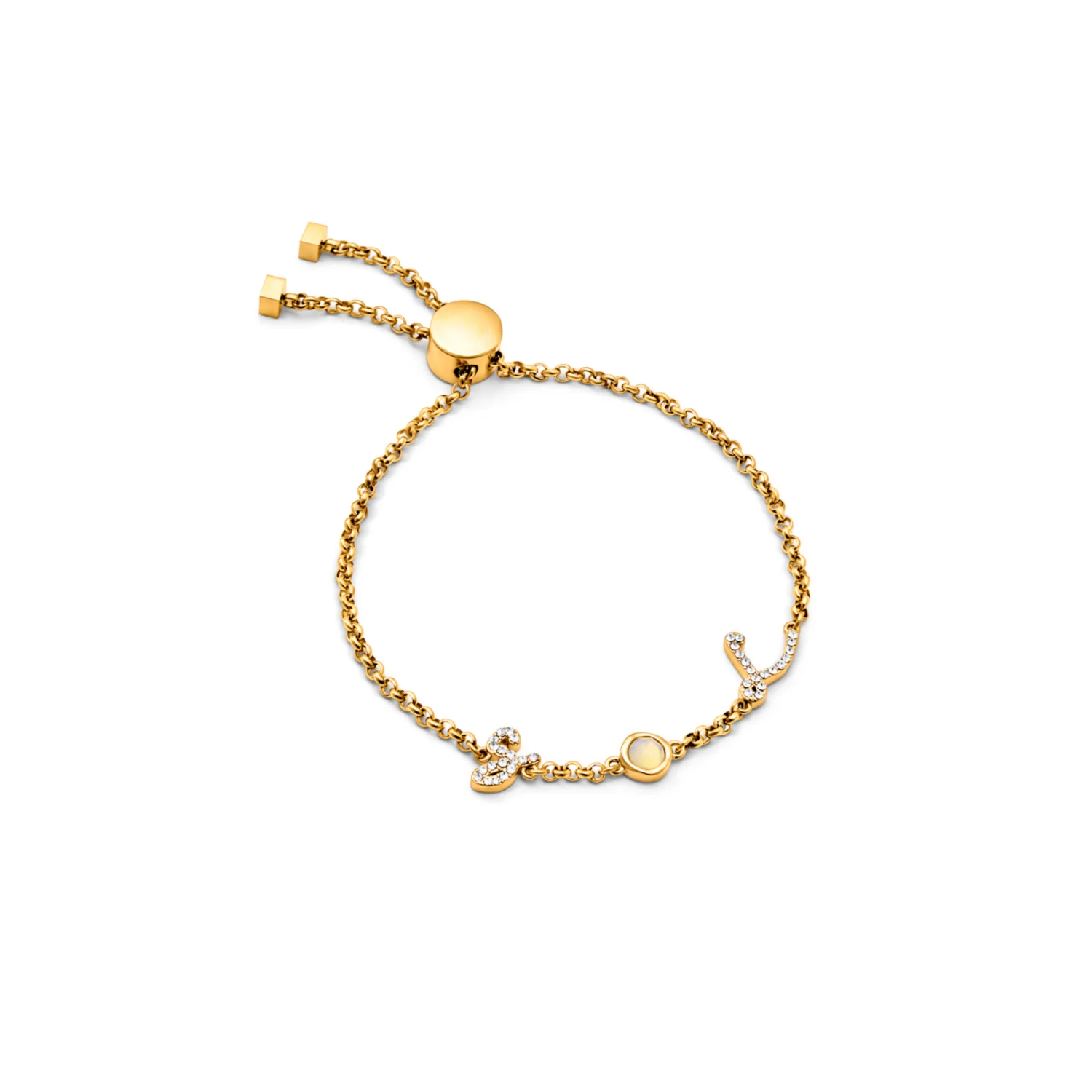 Made Mine Initials & Birthstone Bracelet (Gold) - Image 20