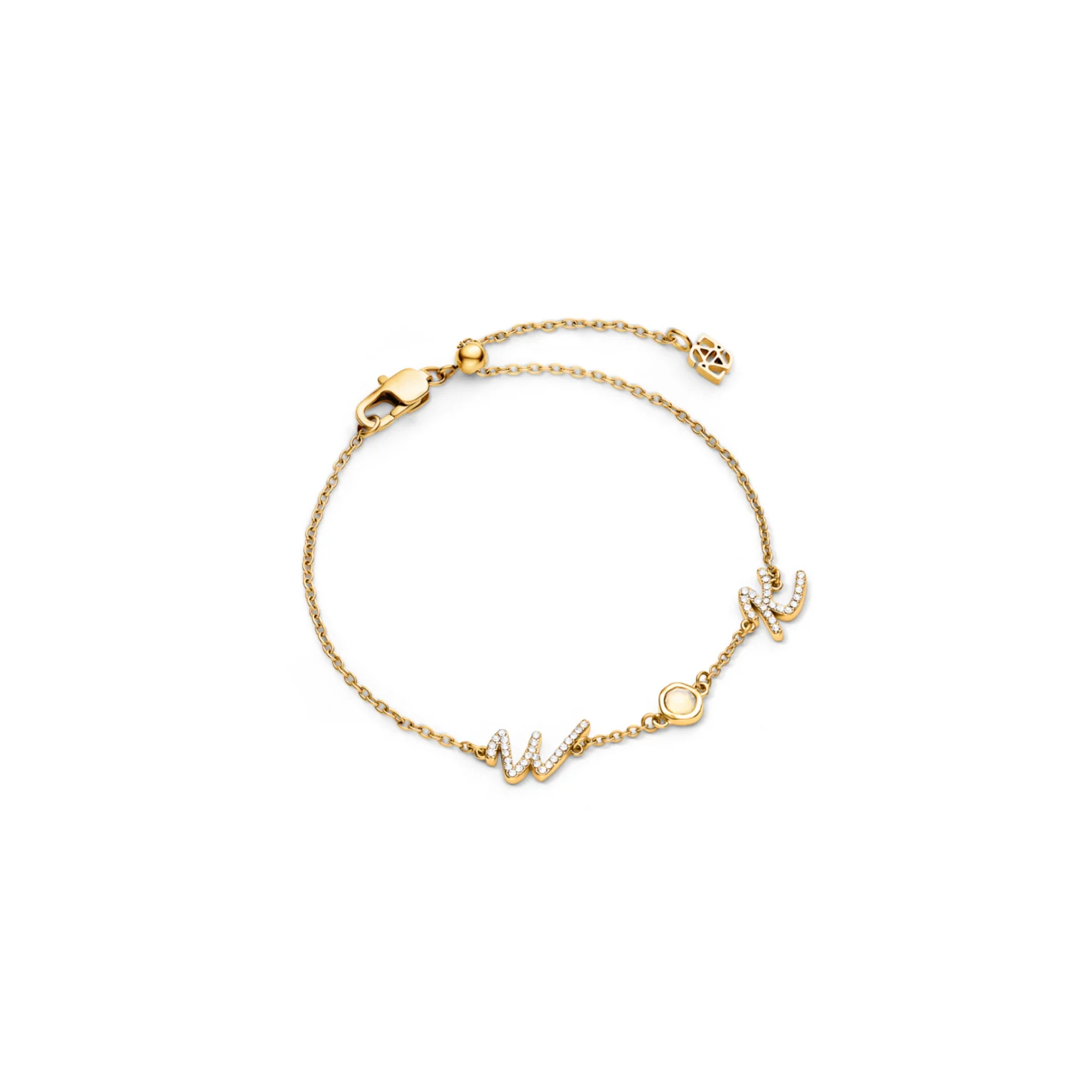 Made Mine Initials & Birthstone Bracelet (Gold) - Image 21