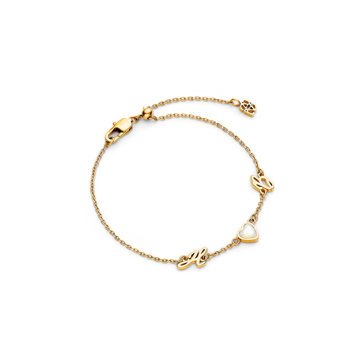 Made Mine Initials & Birthstone Bracelet (Gold) - Image 6