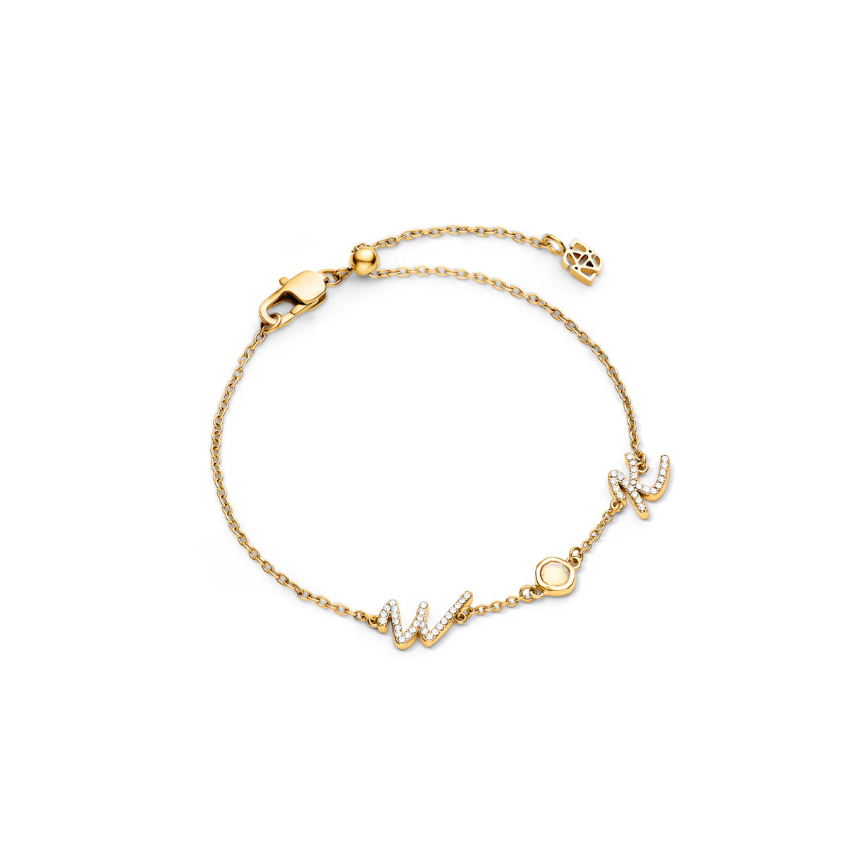 Made Mine Initials & Birthstone Bracelet (Gold) - Image 9