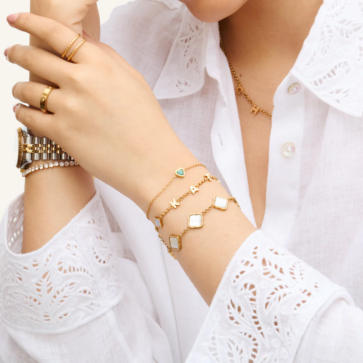 Made Mine Name Bracelet (Gold) - Image 3