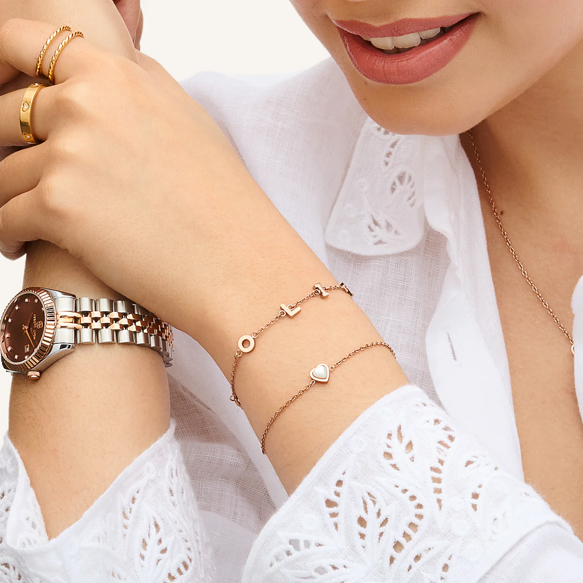Made Mine Name Bracelet (Rose Gold) - Image 4