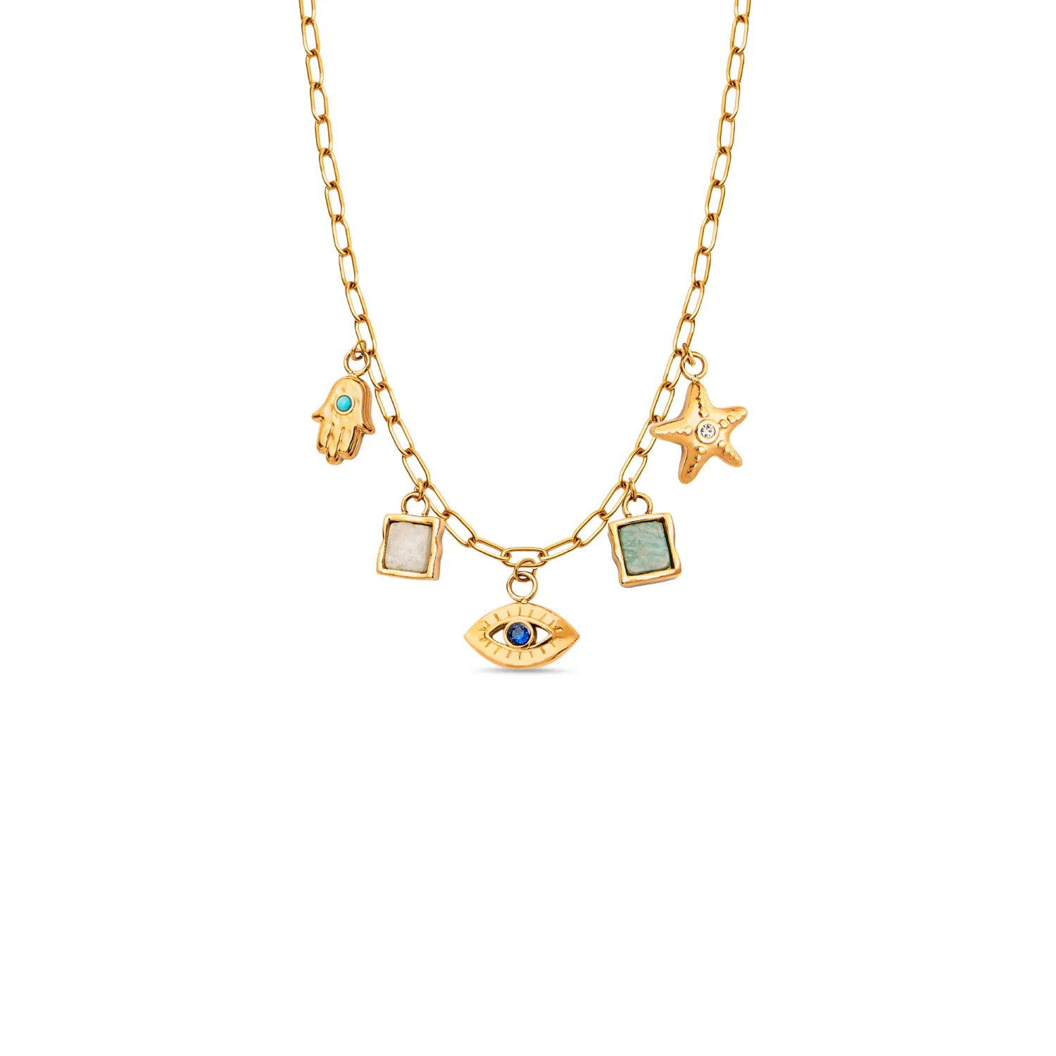 Made Mine Ocean Charm Necklace (Gold) - Image 5