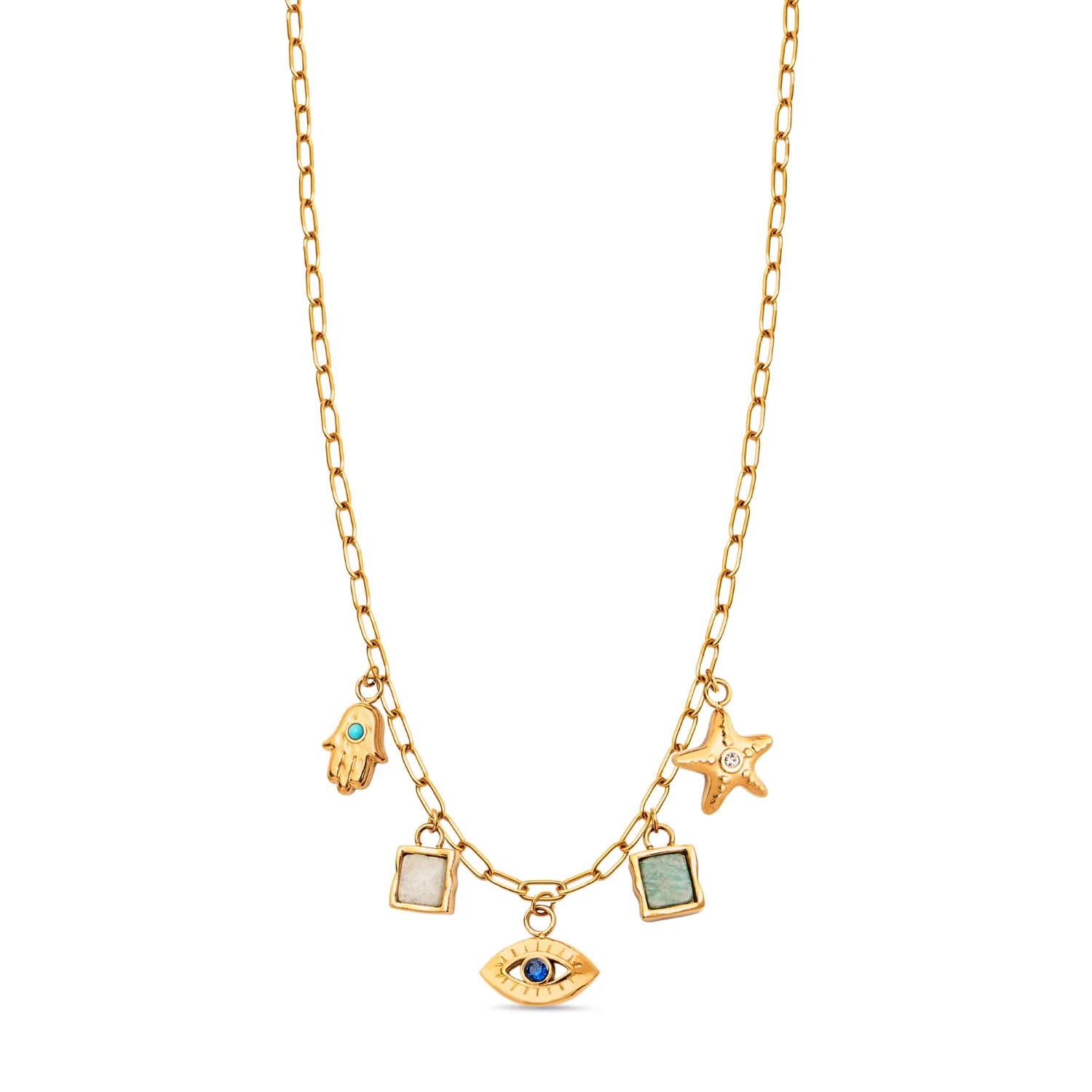 Made Mine Ocean Charm Necklace (Gold) - Image 7