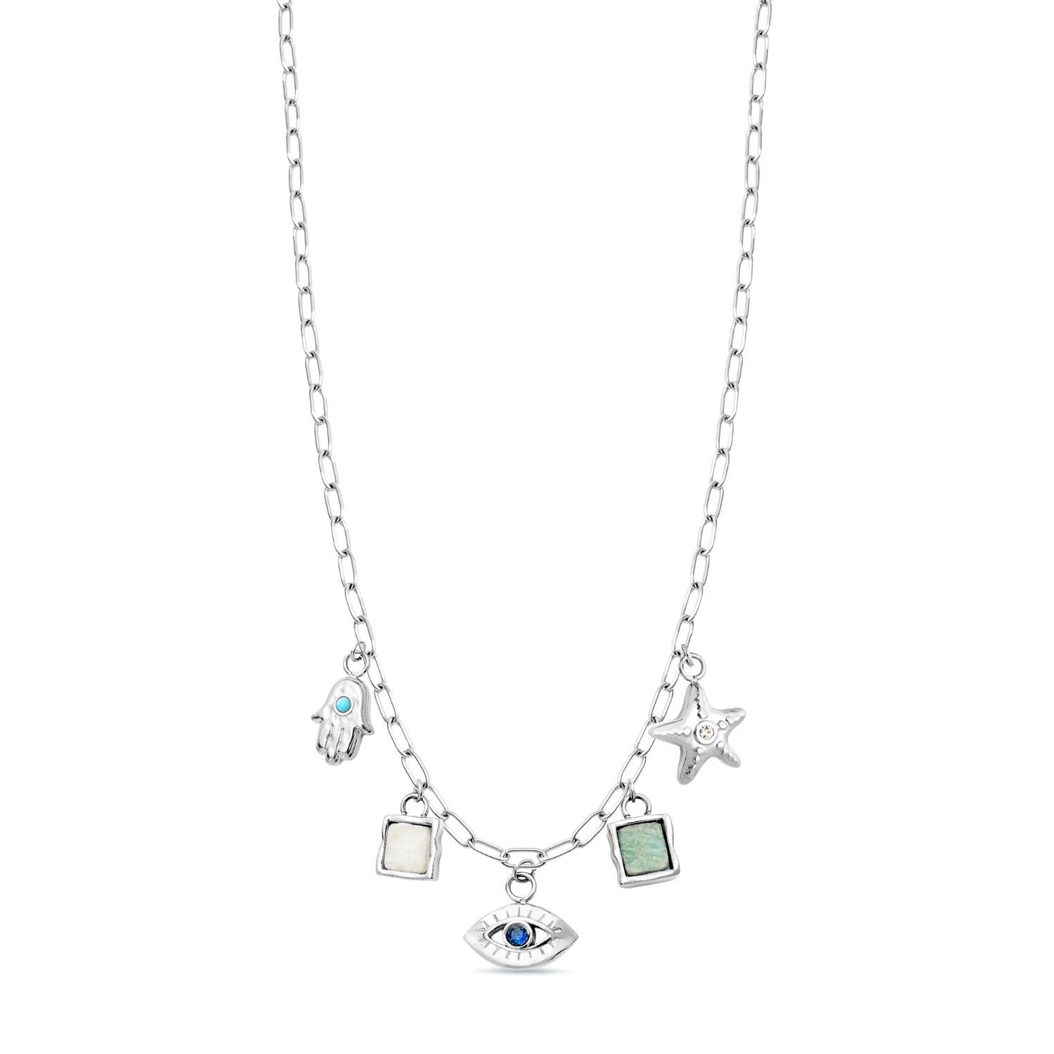 Made Mine Ocean Charm Necklace (Silver) - Image 8