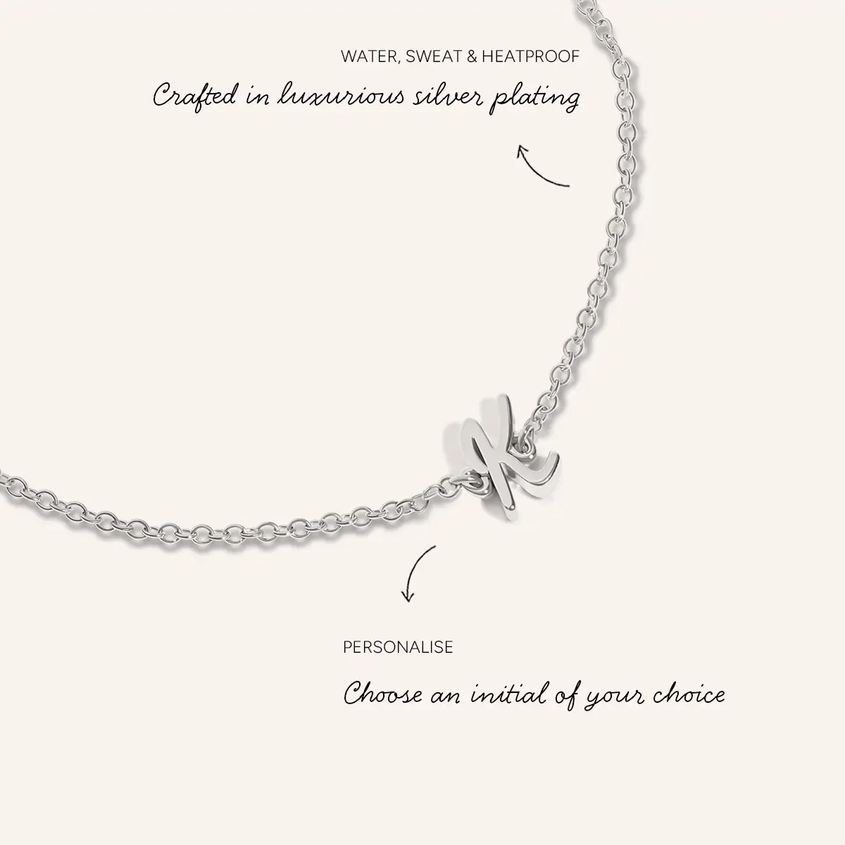 Made Mine Script Letter Bracelet (Silver) - Image 3
