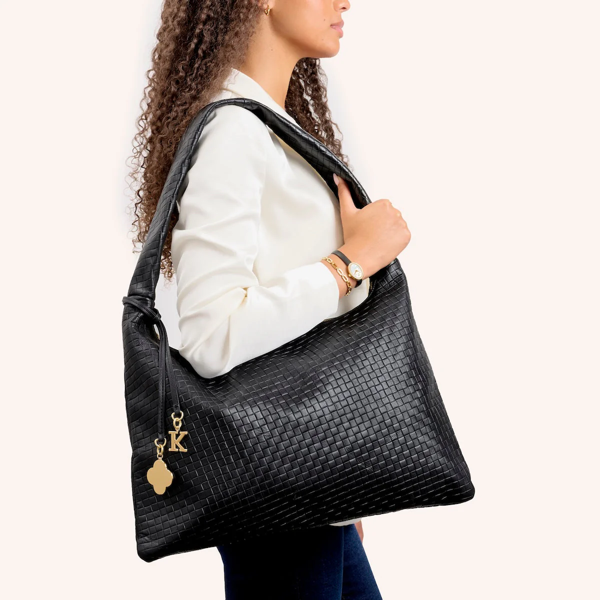 Milan Leather Bag (Black) - Image 7