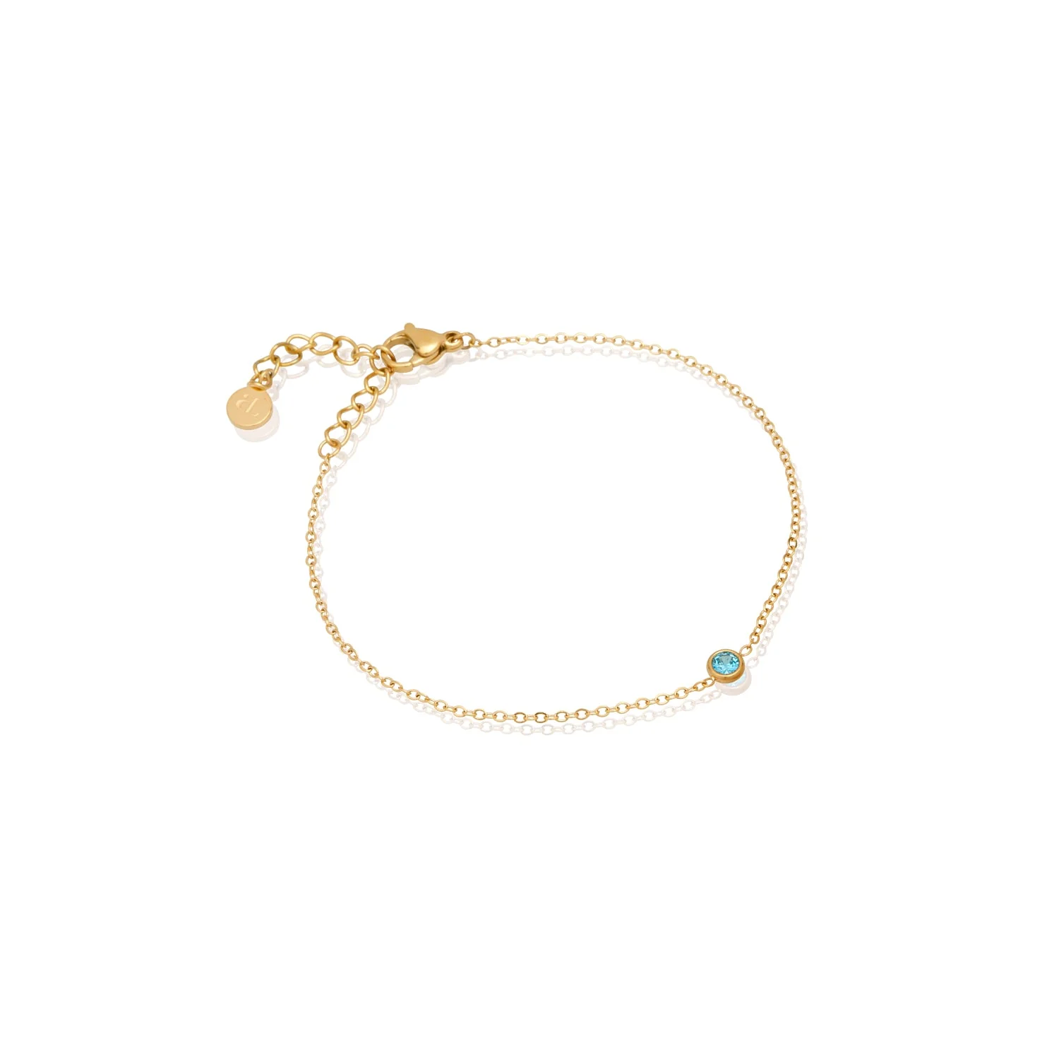 Mini Birthstone Bracelet (Gold) - Image 2