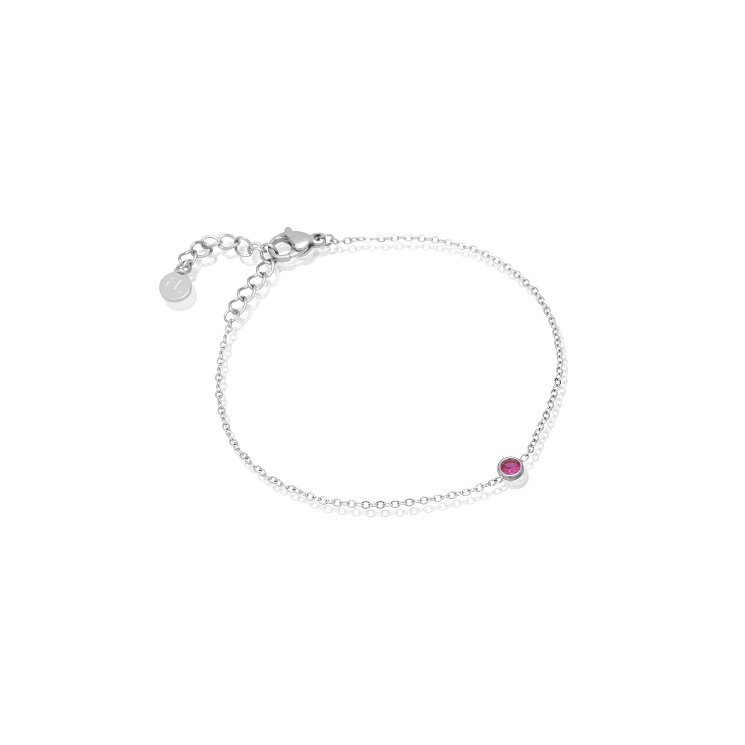 Mini Birthstone Bracelet (Silver) - Image 2