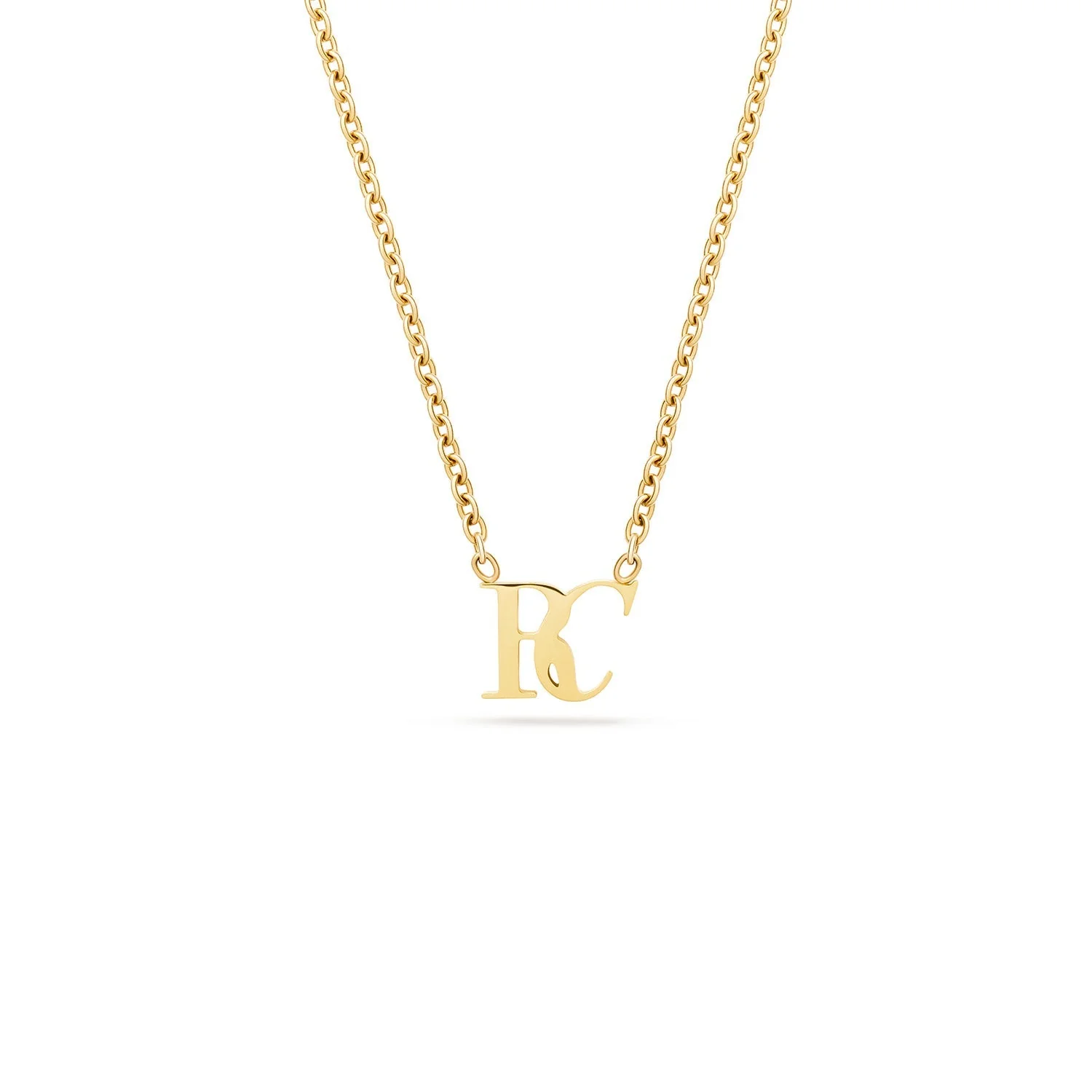 Mini Double Initial Necklace (Gold) - Image 4