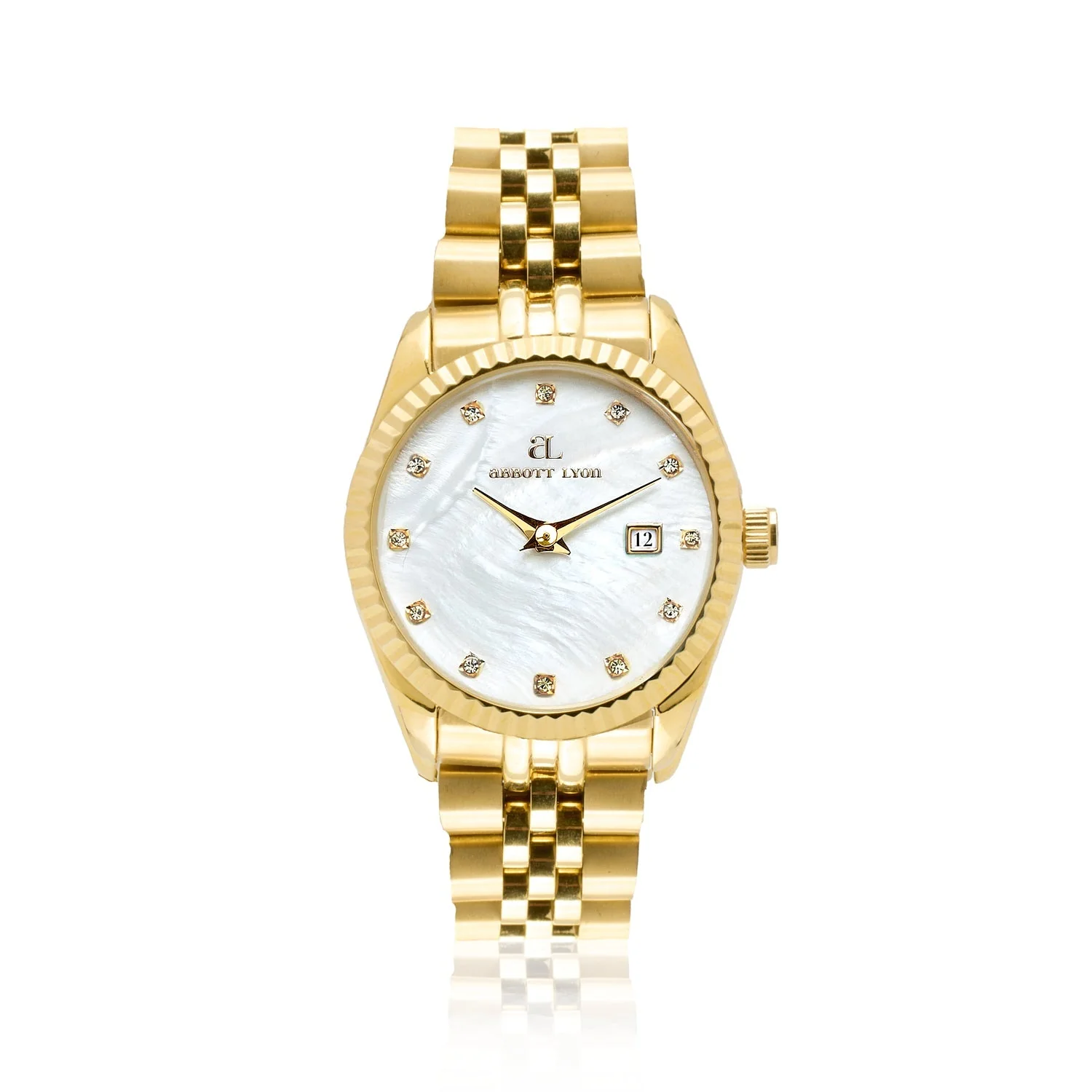 Mini Gold Pearl Link Belgravia 30 Watch - Image 6