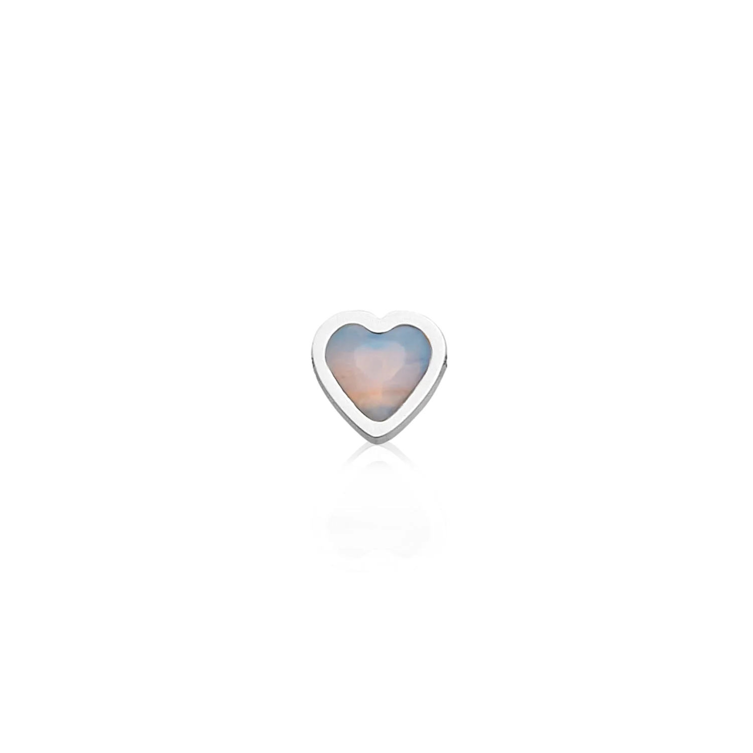 Mini Heart Birthstone Bracelet (Silver) - Image 16