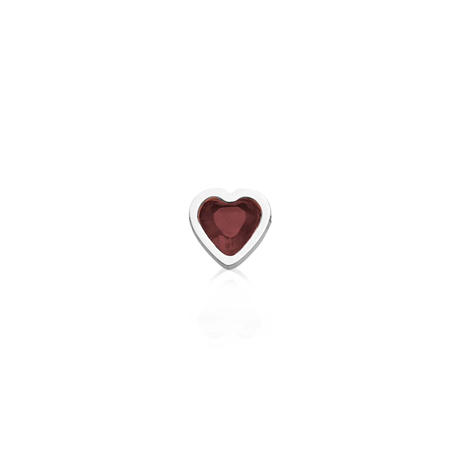 Mini Heart Birthstone Bracelet (Silver) - Image 7