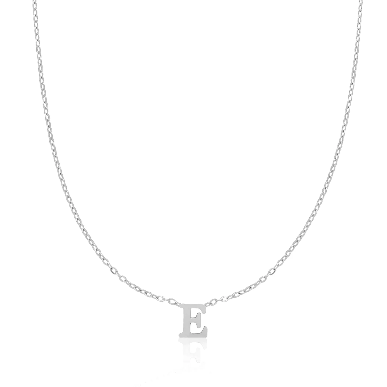Mini Initial Necklace (Silver)