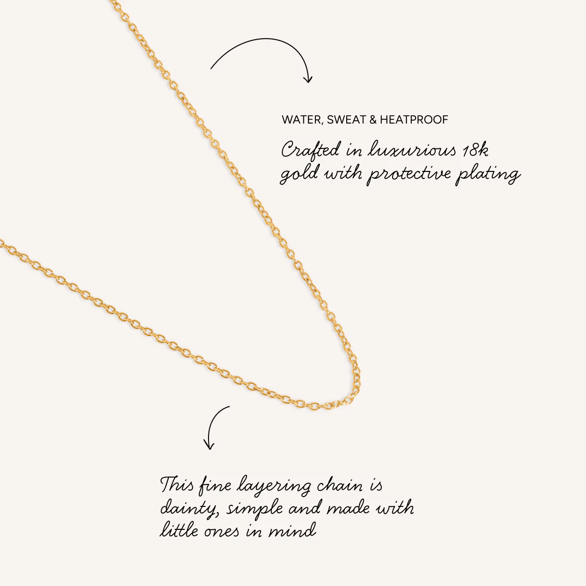 Mini Me Fine Layering Chain (Gold) - Image 2