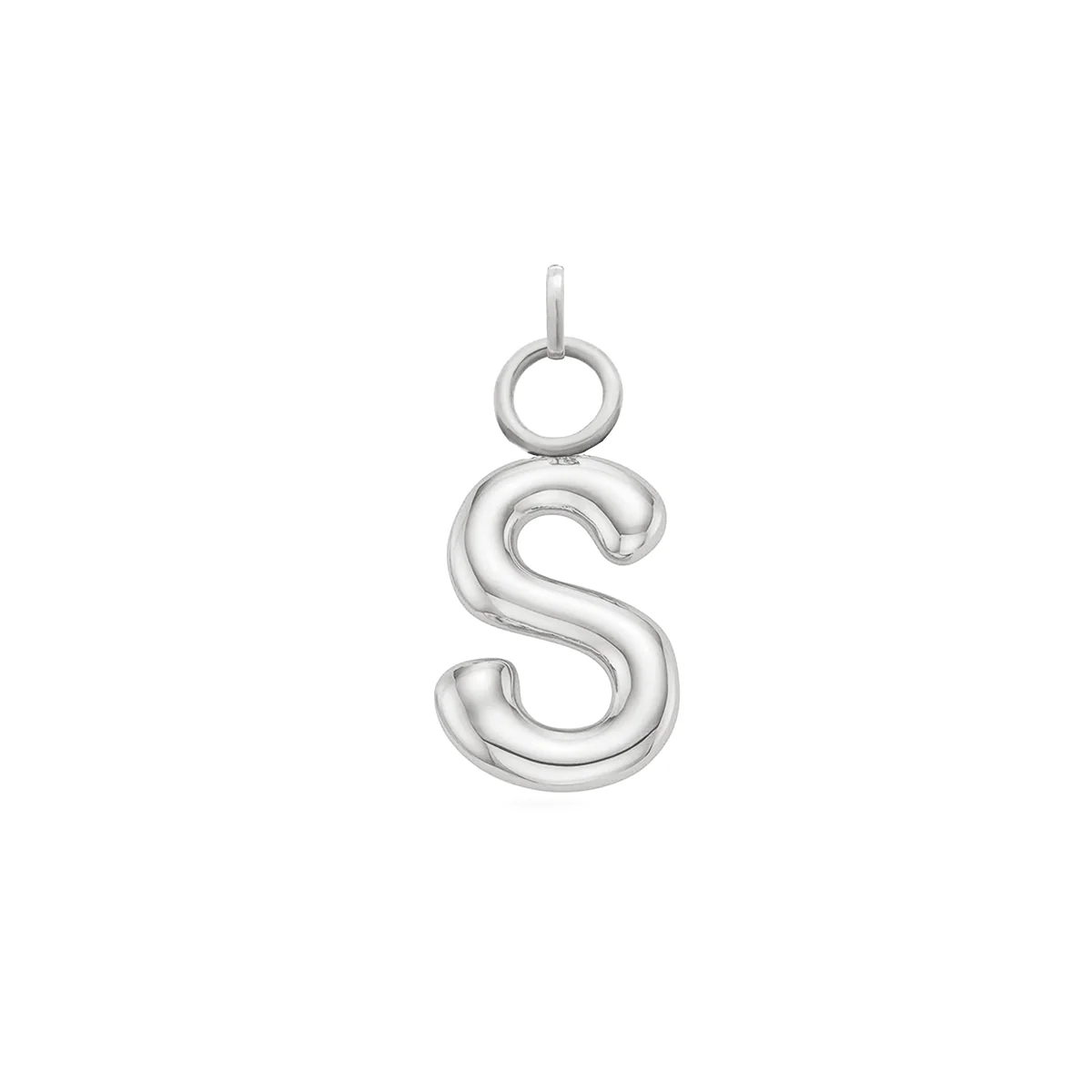 Mini Molten Initial Charm (Silver) - Image 5
