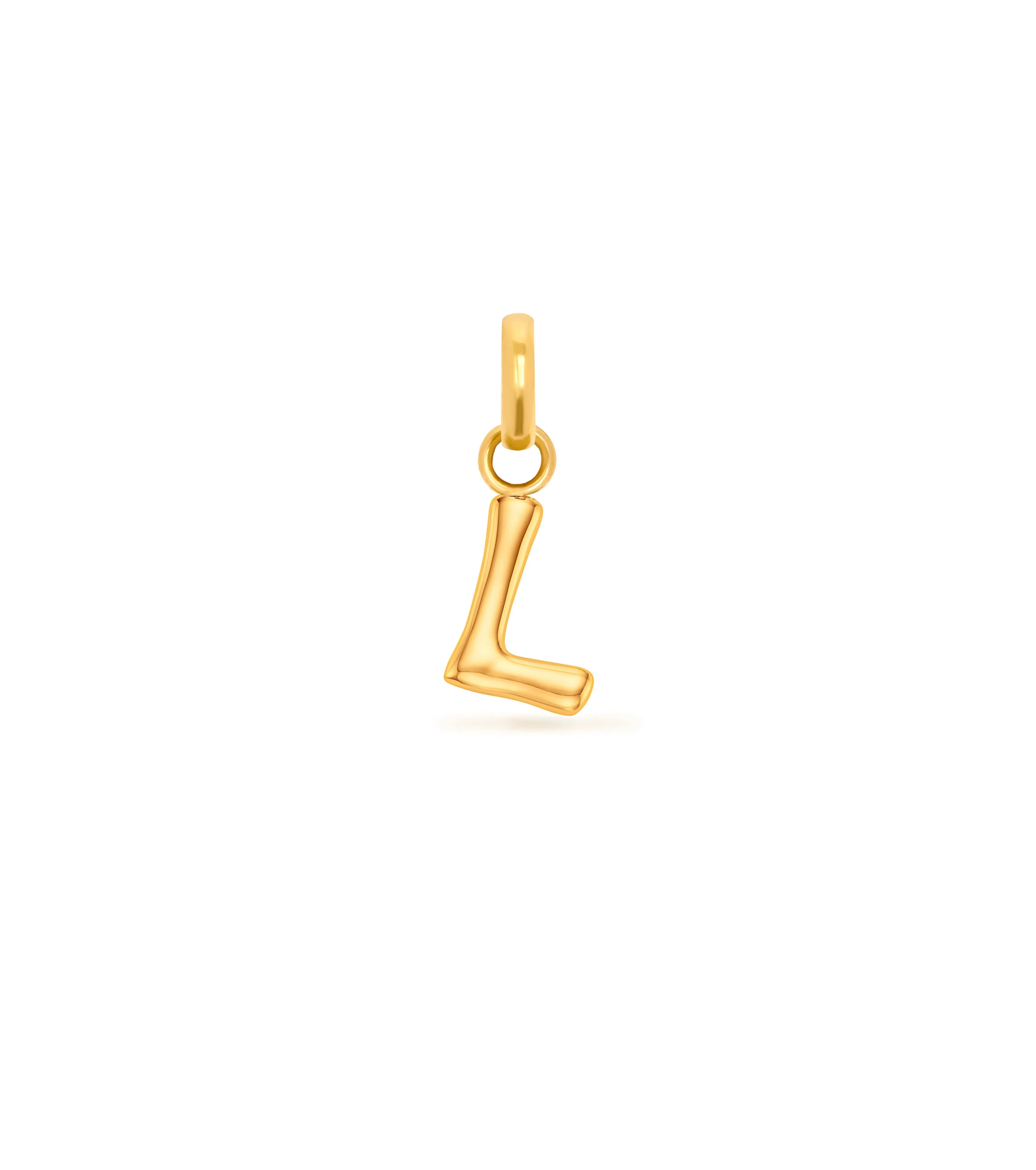 Mini Molten Initial Pendant (Gold) - Image 13