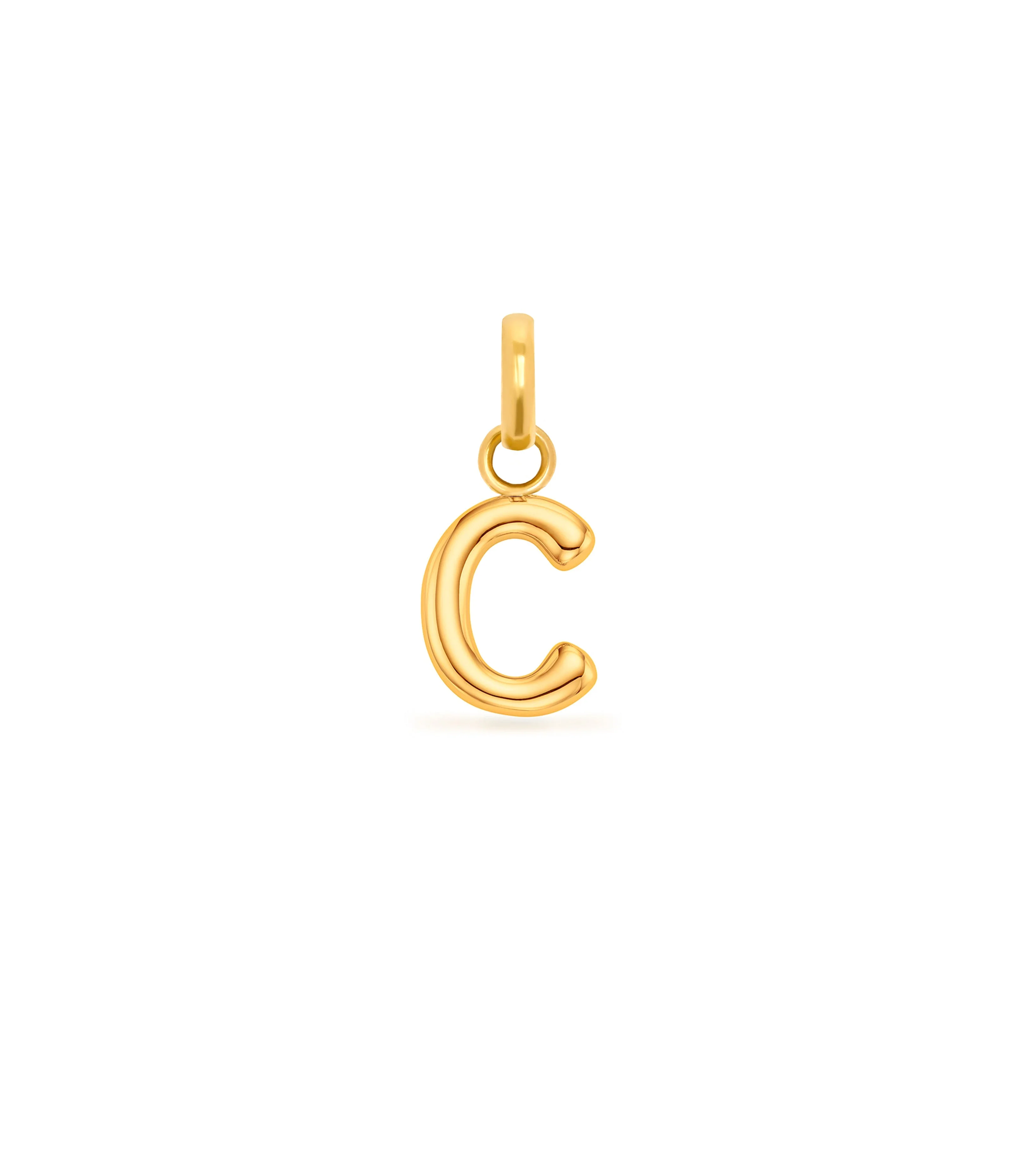 Mini Molten Initial Pendant (Gold) - Image 4