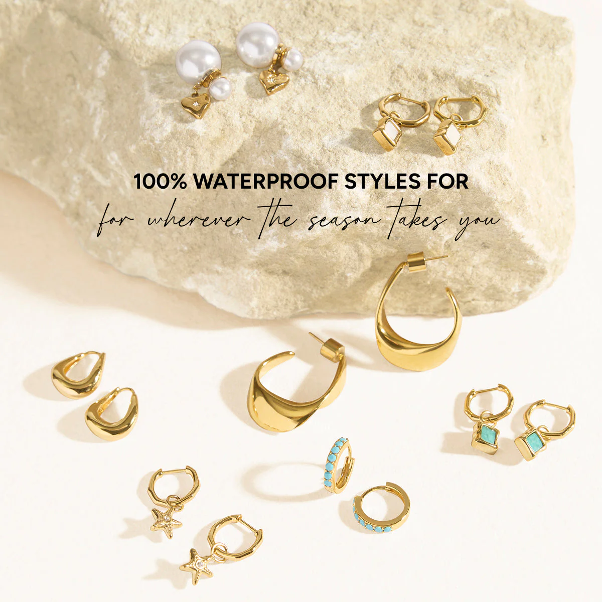 Mini Organic Hoops (Gold) - Image 5