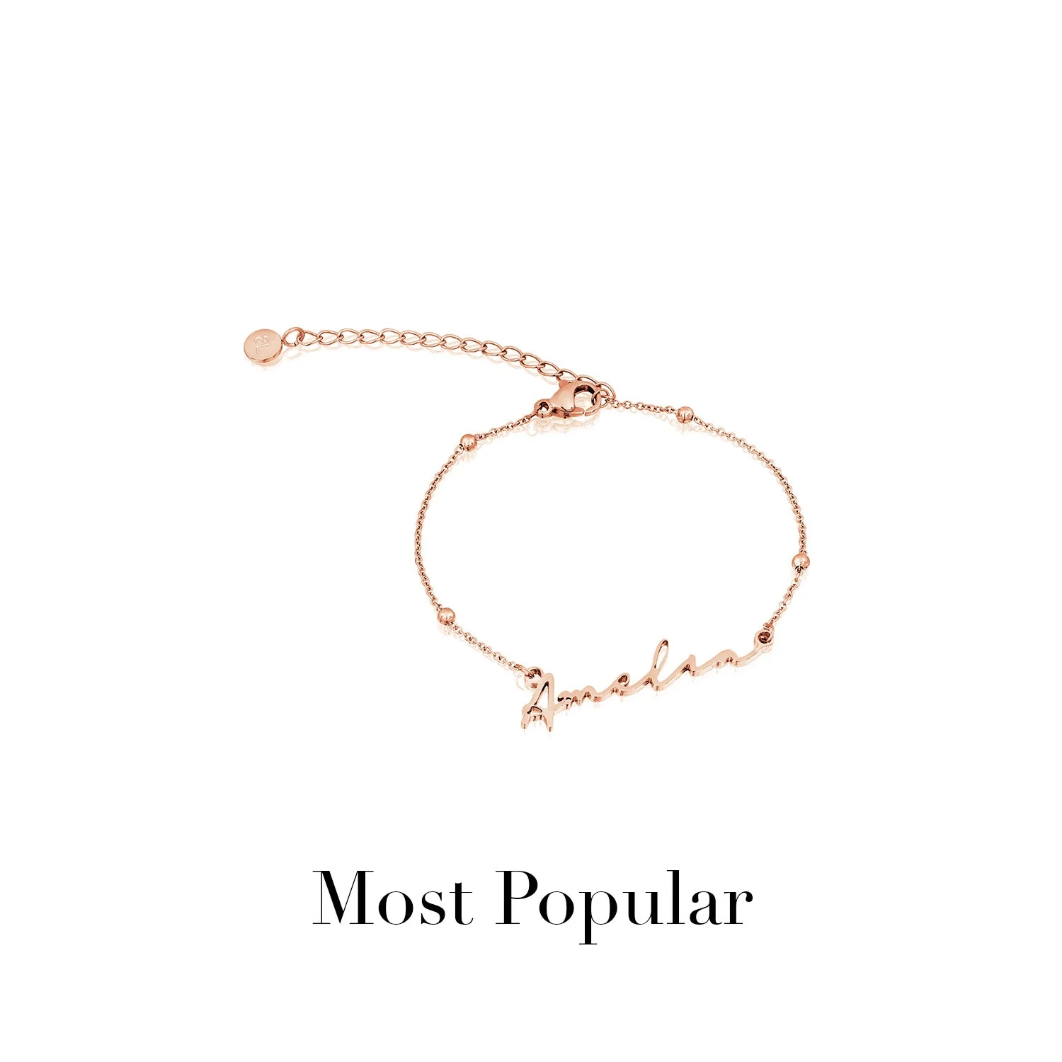 Mini Signature Name Bracelet (Rose Gold) - Image 13