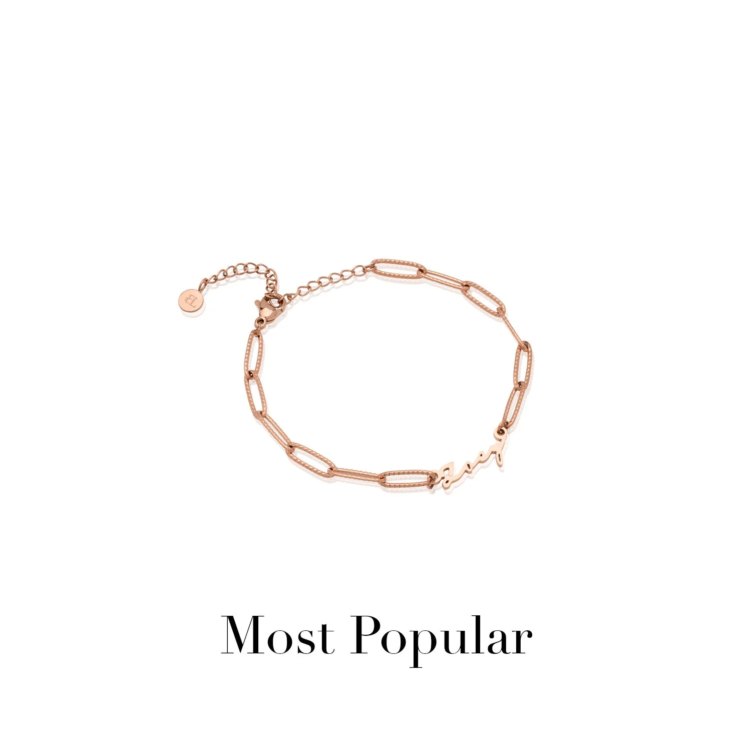Mini Signature Name Bracelet (Rose Gold) - Image 15