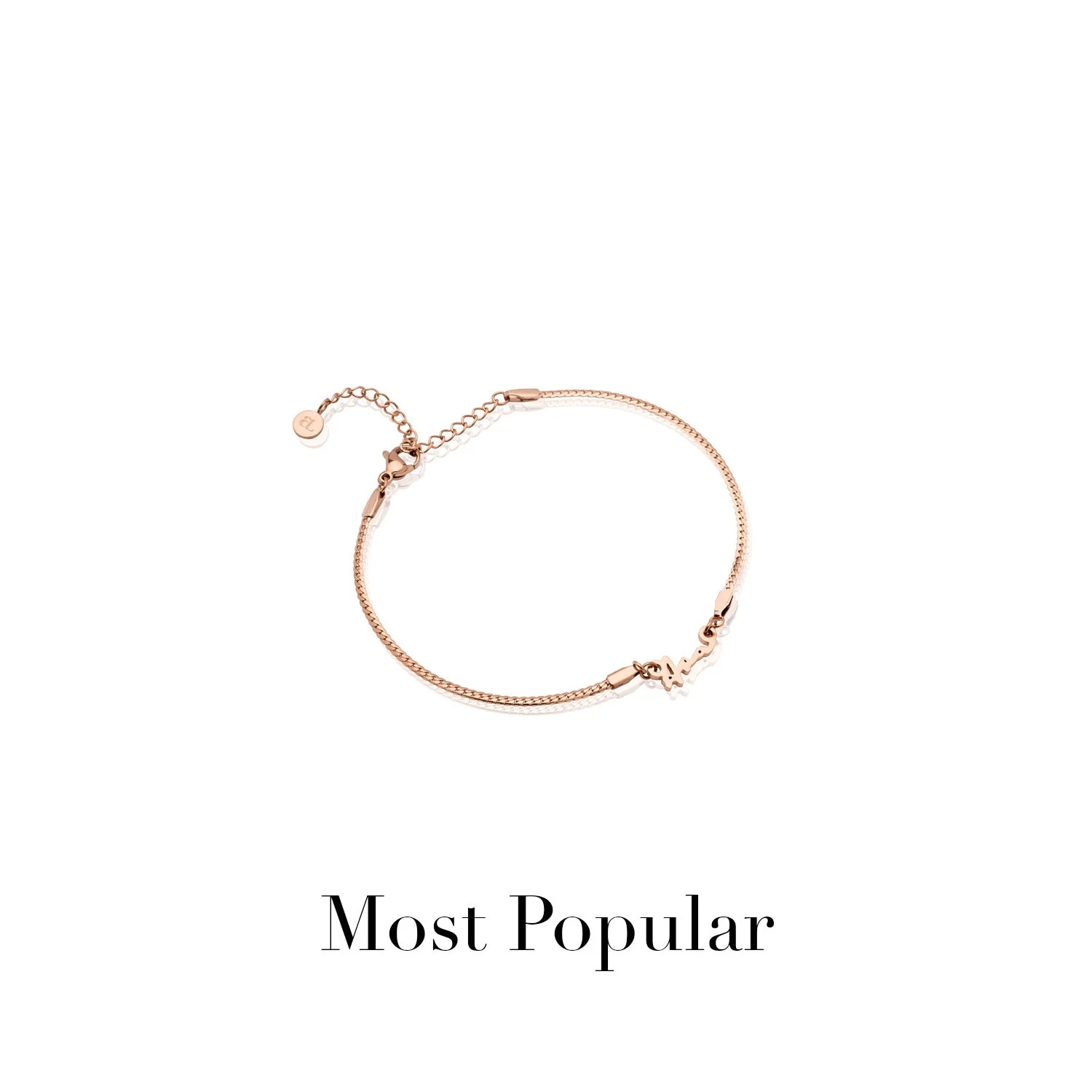 Mini Signature Name Bracelet (Rose Gold) - Image 17
