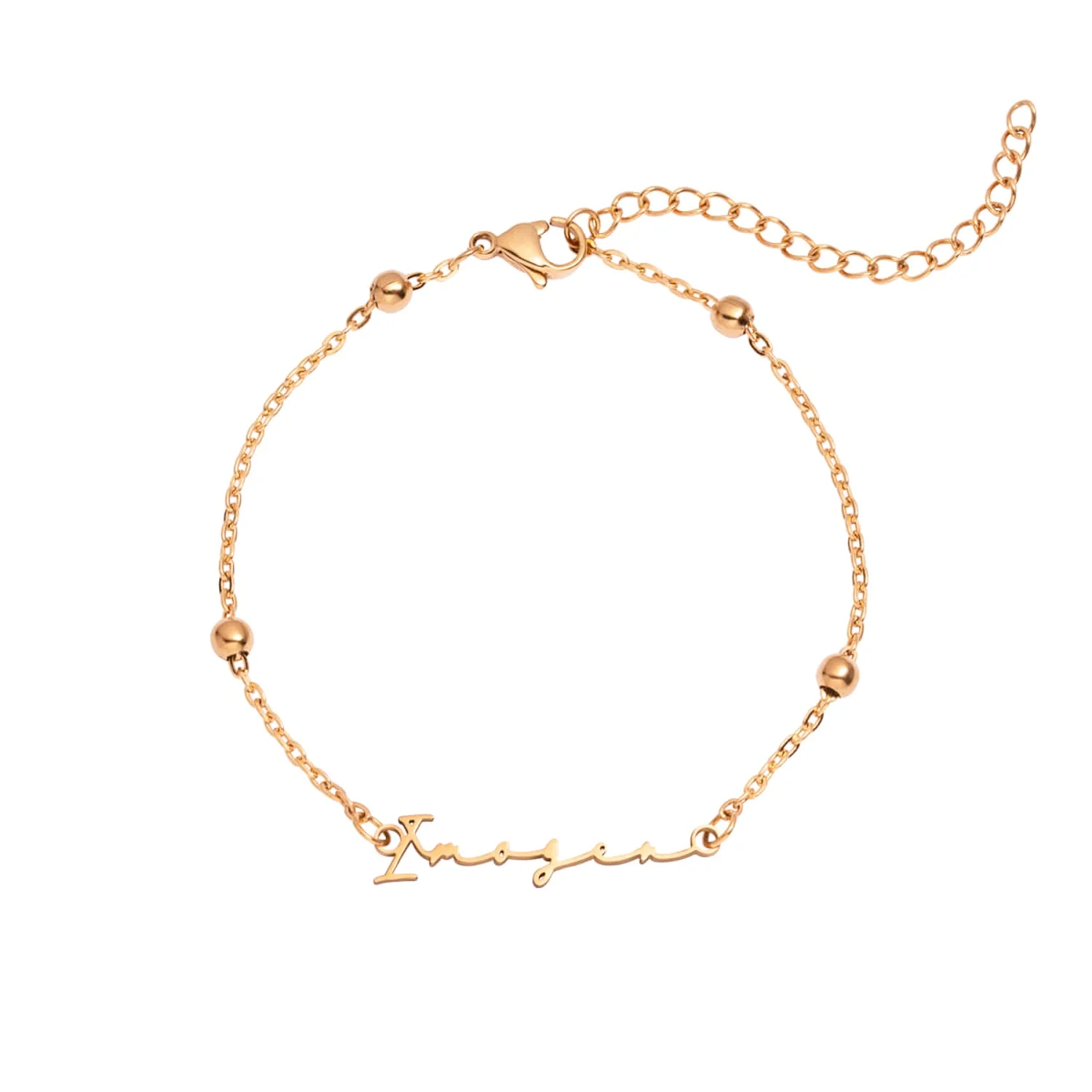 Mini Signature Name Bracelet (Rose Gold) - Image 7