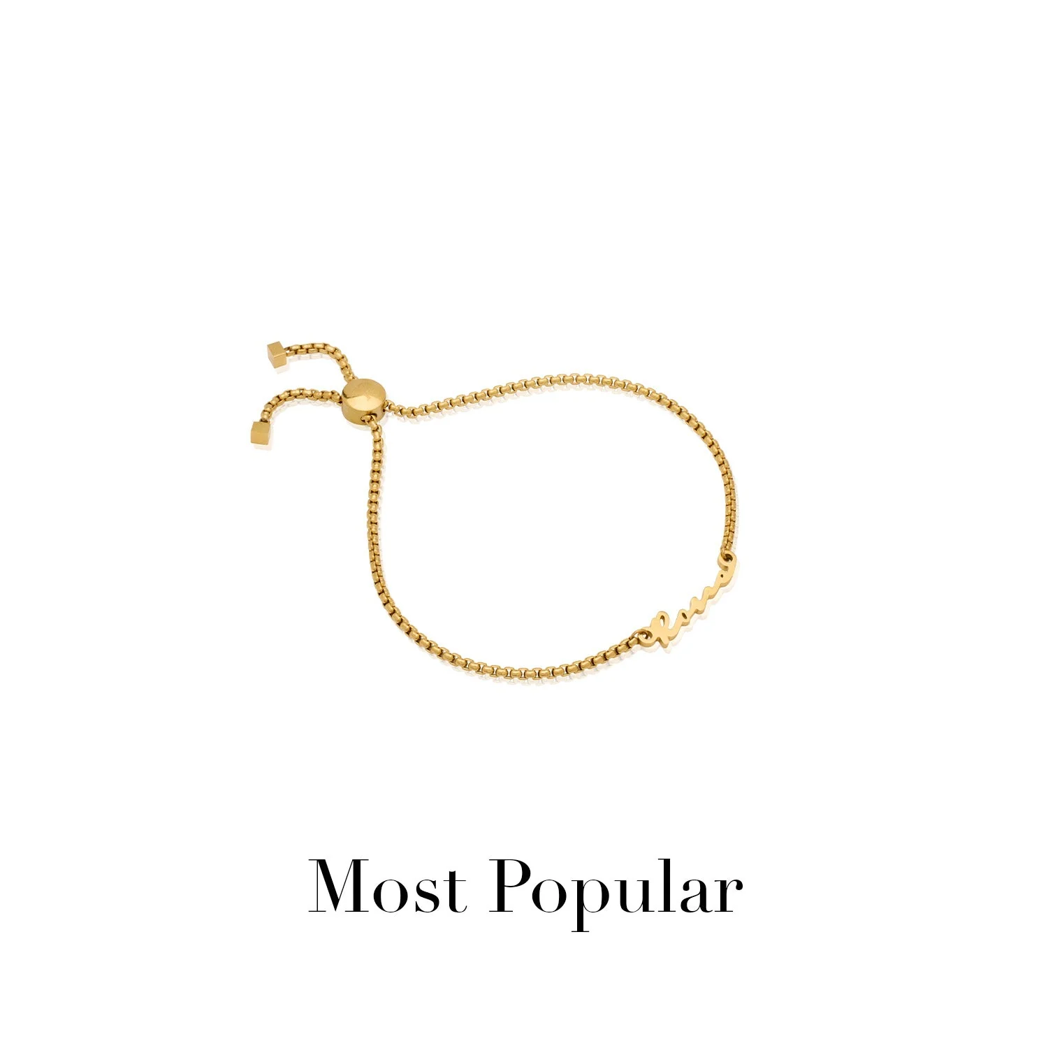 Mini Signature Name Bracelet (Gold) - Image 10