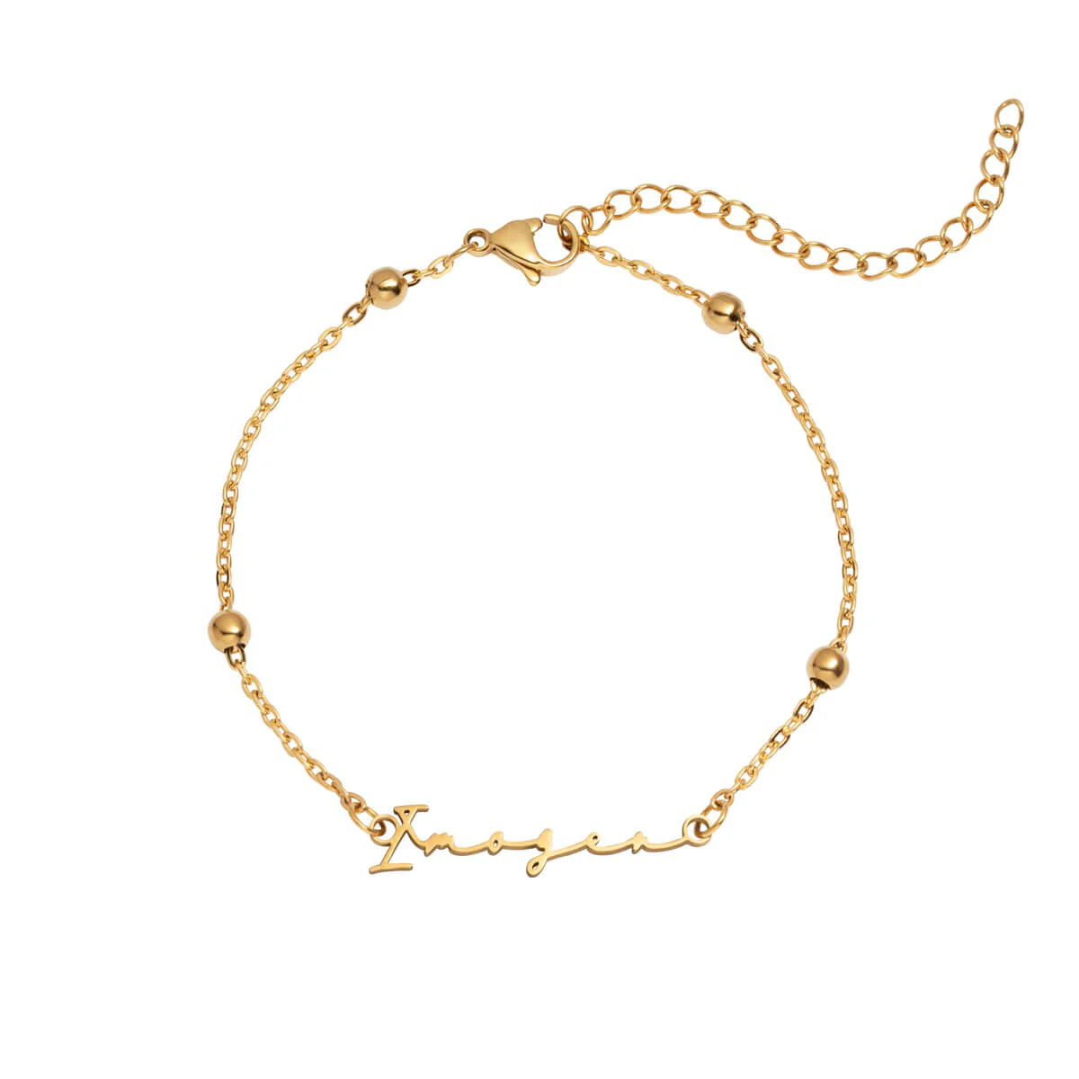 Mini Signature Name Bracelet (Gold) - Image 20