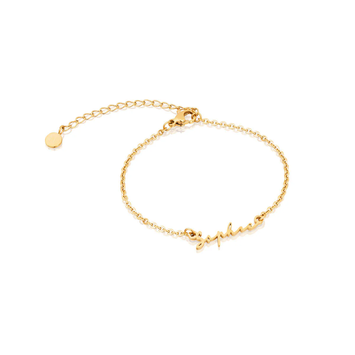 Mini Signature Name Bracelet (Gold) - Image 22