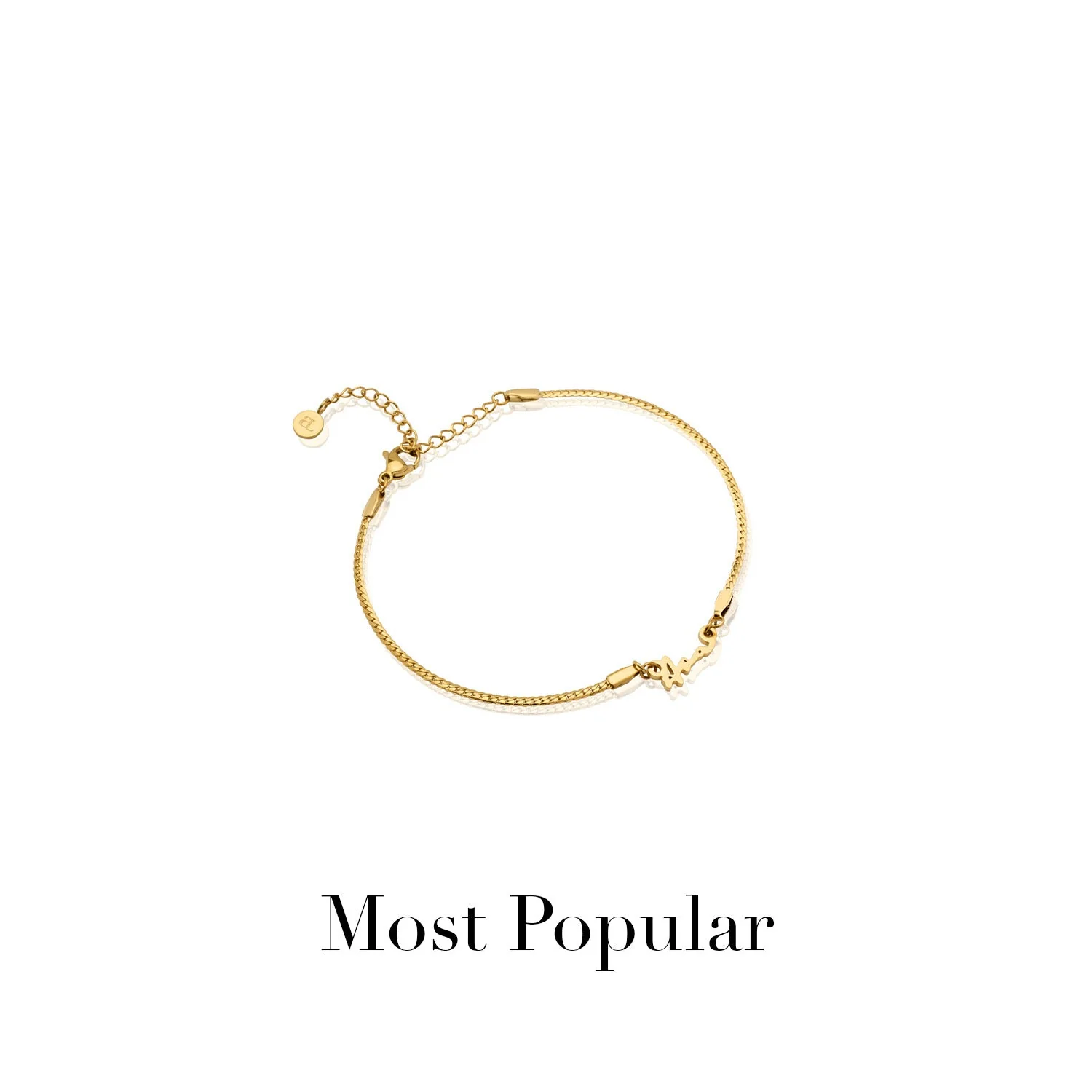 Mini Signature Name Bracelet (Gold) - Image 8