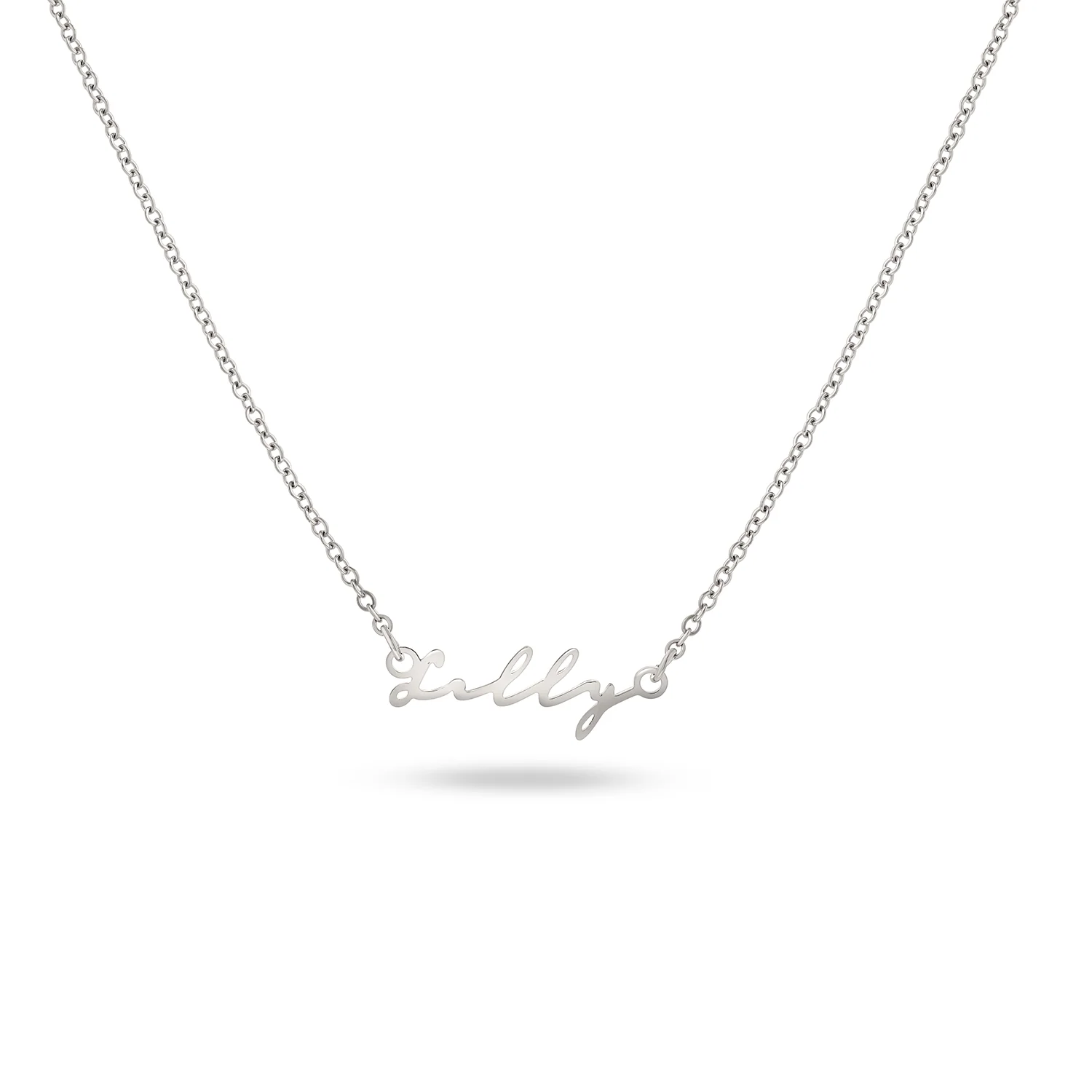 Mini Signature Name Necklace (Silver) - Image 6