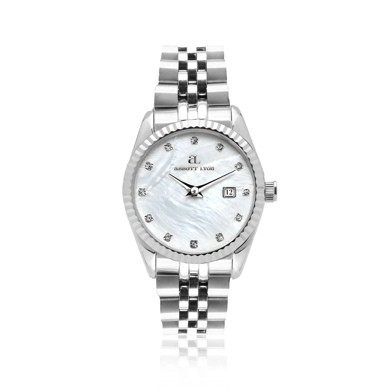Mini Silver Pearl Link Belgravia 30 Watch - Image 6