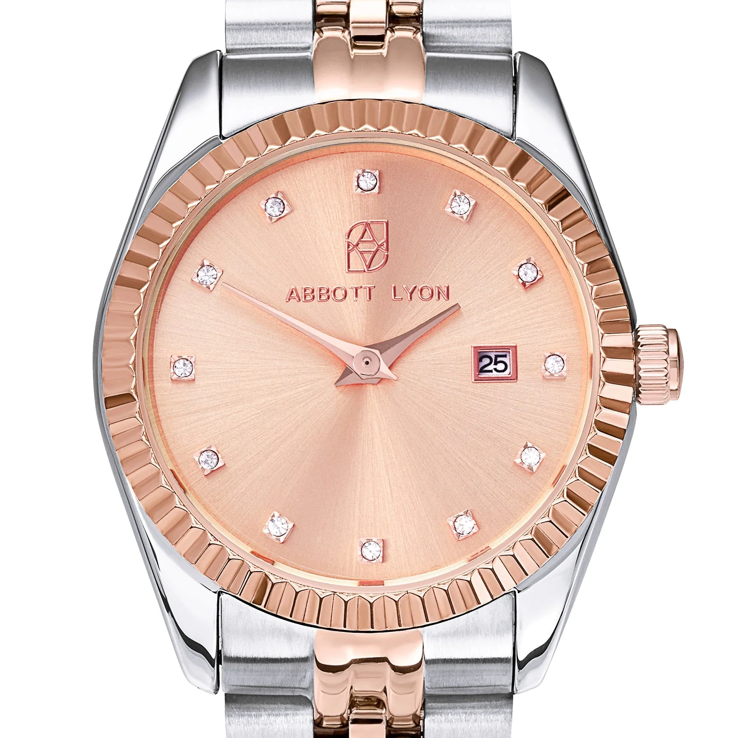 Mini Two Tone Blush Link Belgravia 30 Watch - Image 5