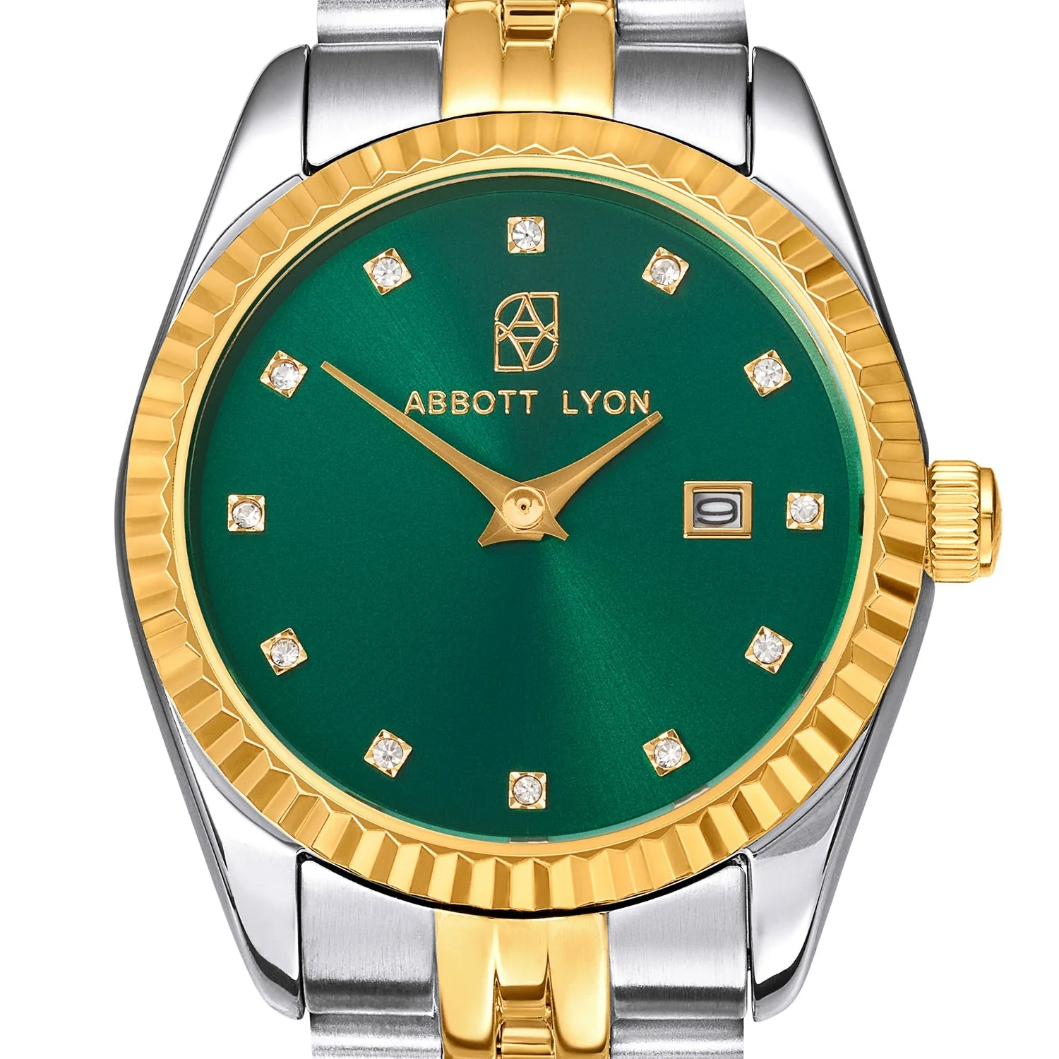 Mini Two Tone Emerald Link Belgravia 30 Watch - Image 5