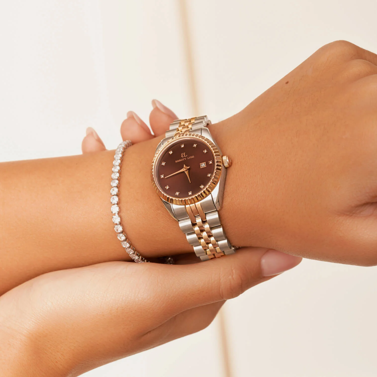 Mini Two Tone Mocha Belgravia 30 Watch - Image 3