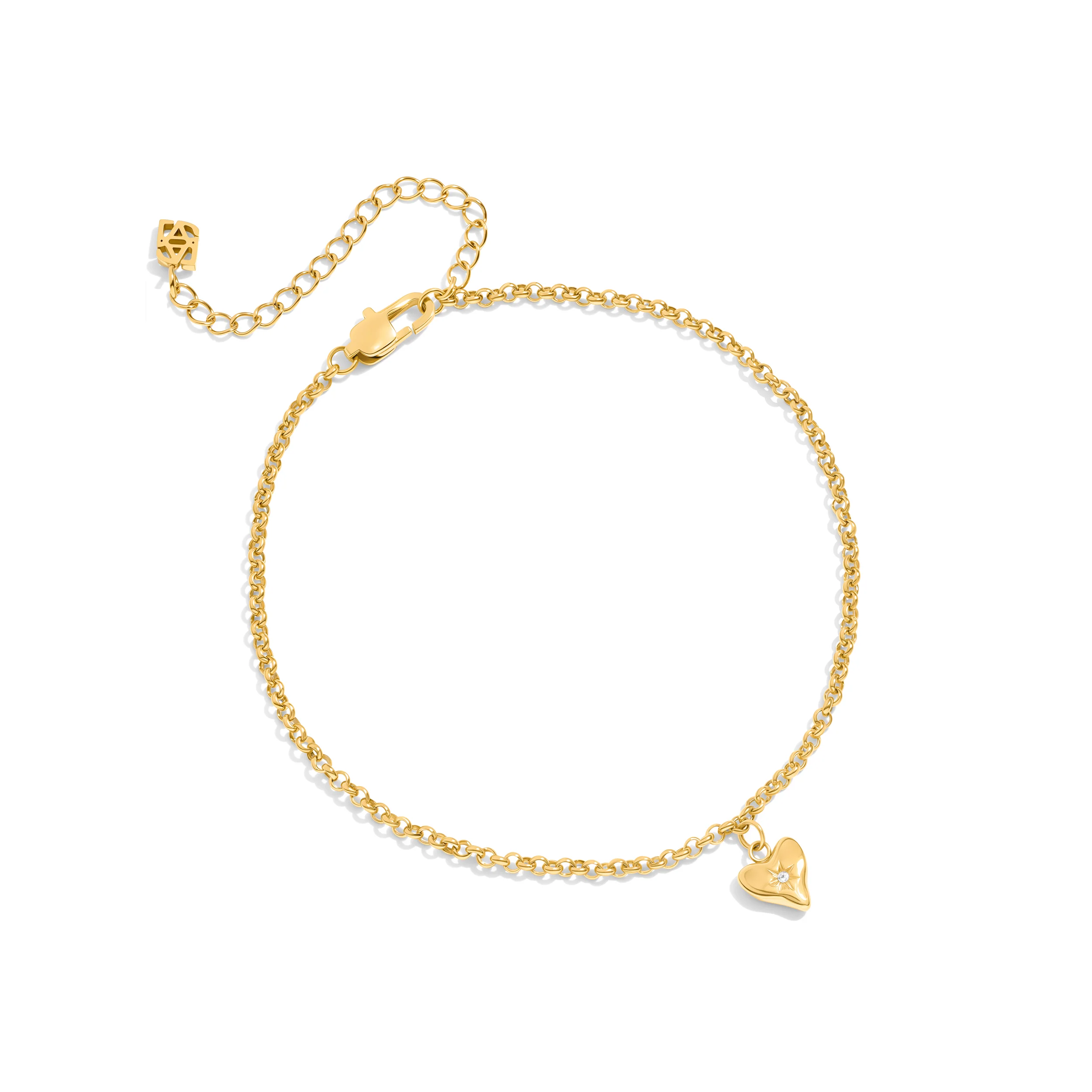 Molten Heart Anklet (Gold)