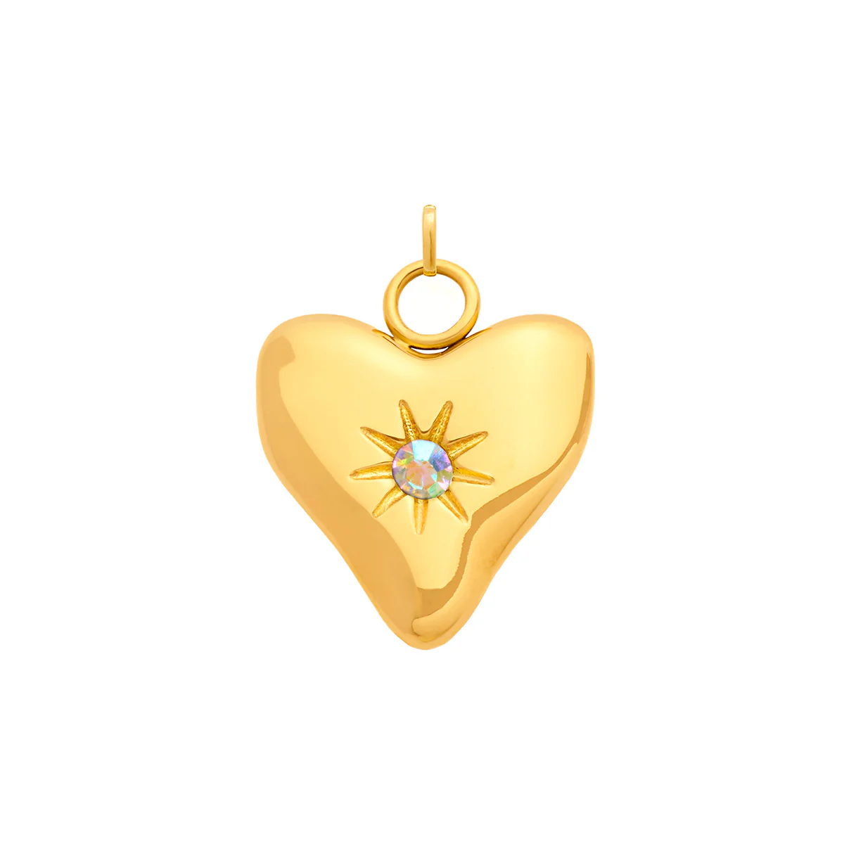 Molten Heart Birthstone Charm (Gold) - Image 11