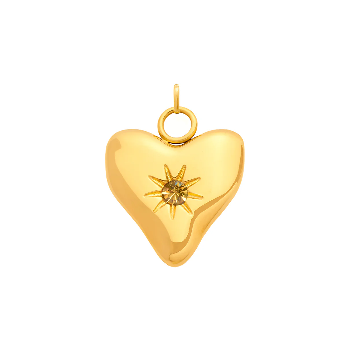 Molten Heart Birthstone Charm (Gold) - Image 10