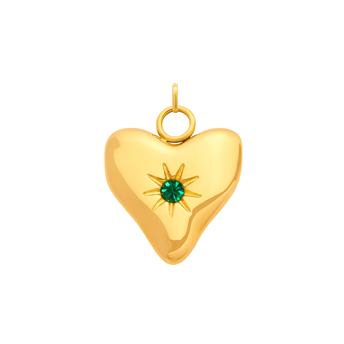Molten Heart Birthstone Charm (Gold) - Image 9