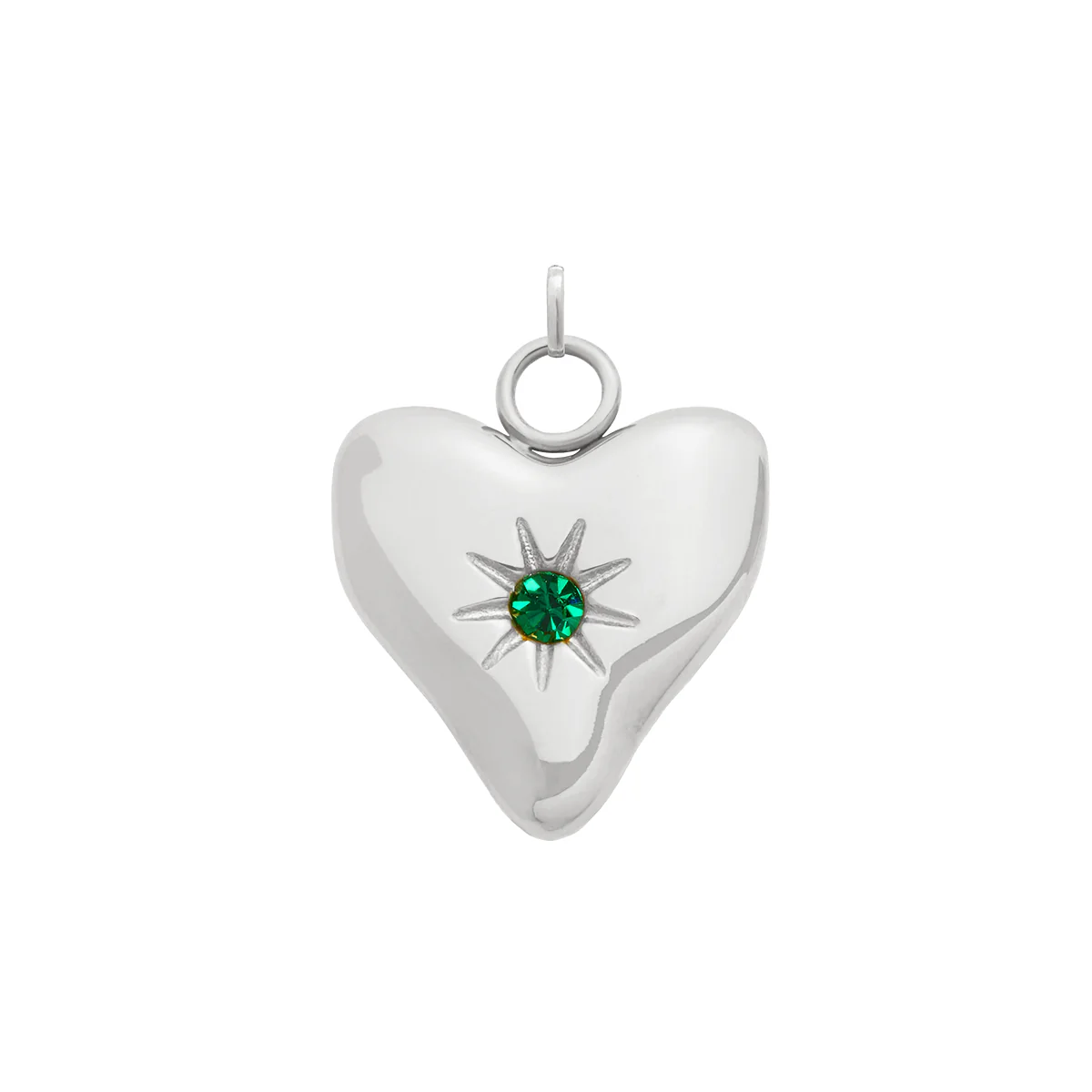 Molten Heart Birthstone Charm (Silver) - Image 6