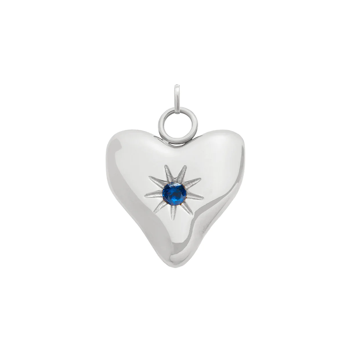 Molten Heart Birthstone Charm (Silver) - Image 10