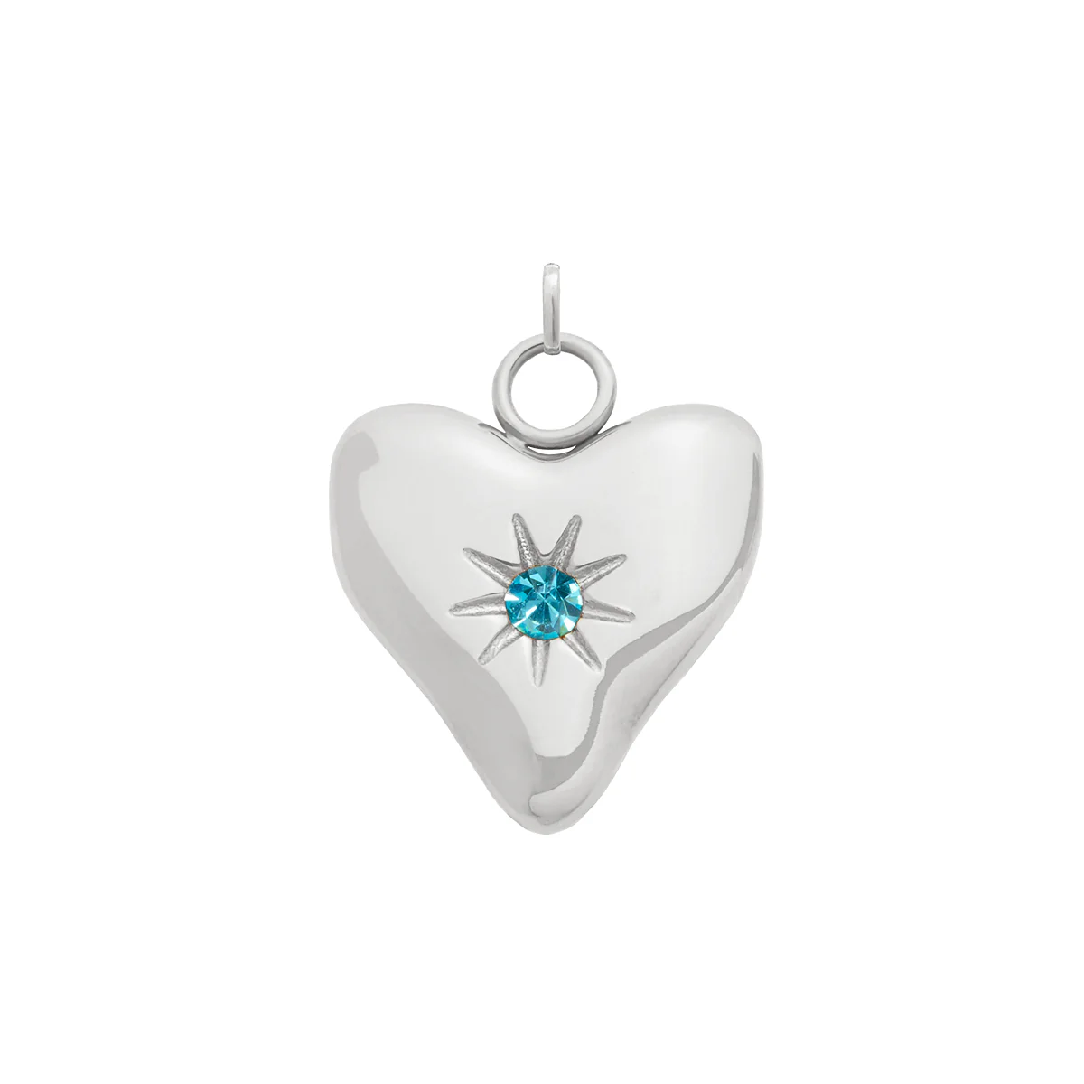 Molten Heart Birthstone Charm (Silver) - Image 13